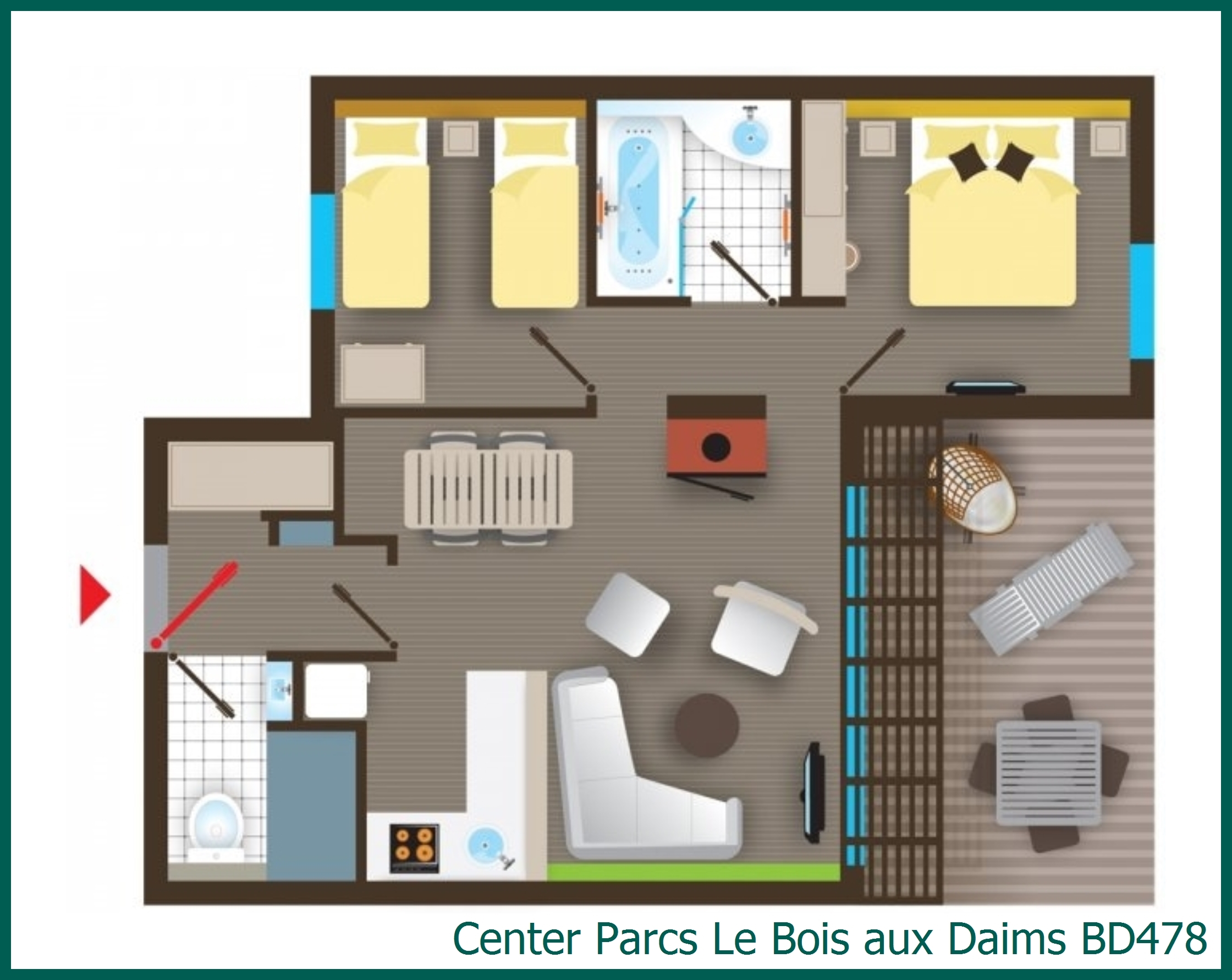 Premium-Ferienhaus BD478 in Le Bois aux Daims