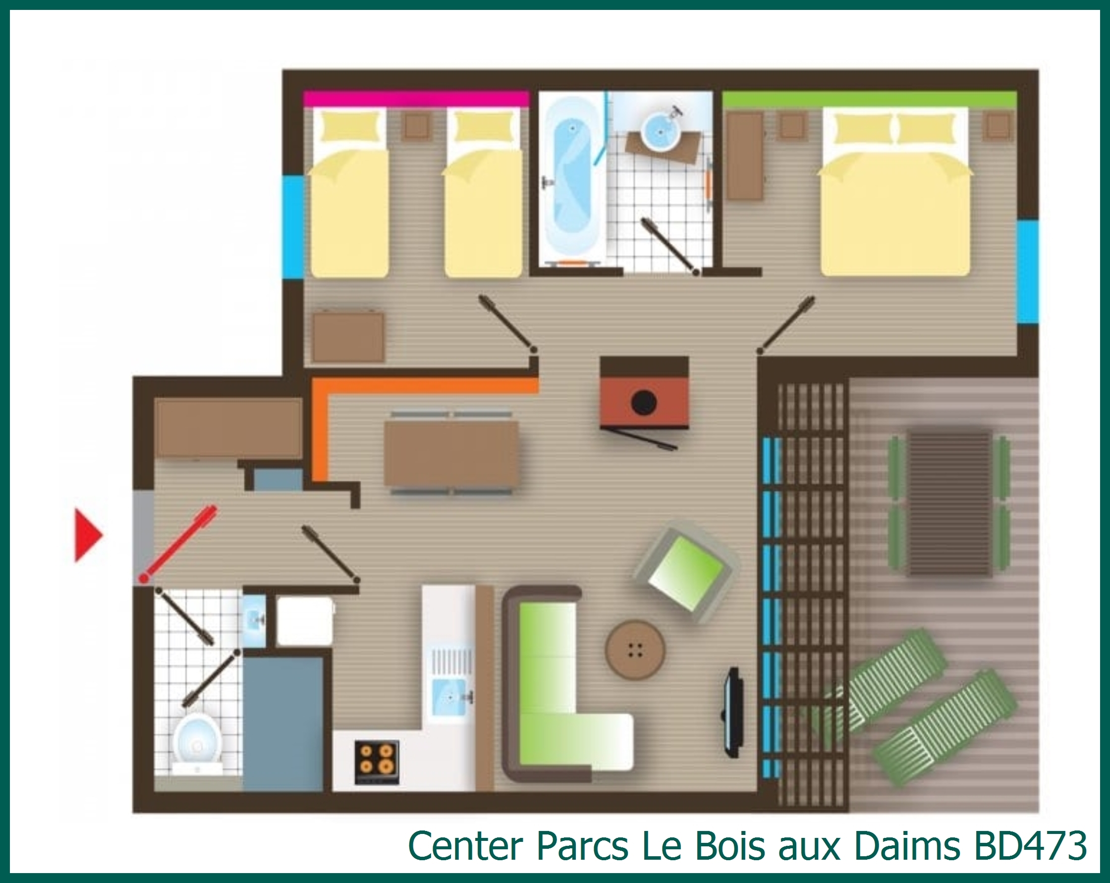 Cottage Comfort BD473 à Le Bois aux Daims