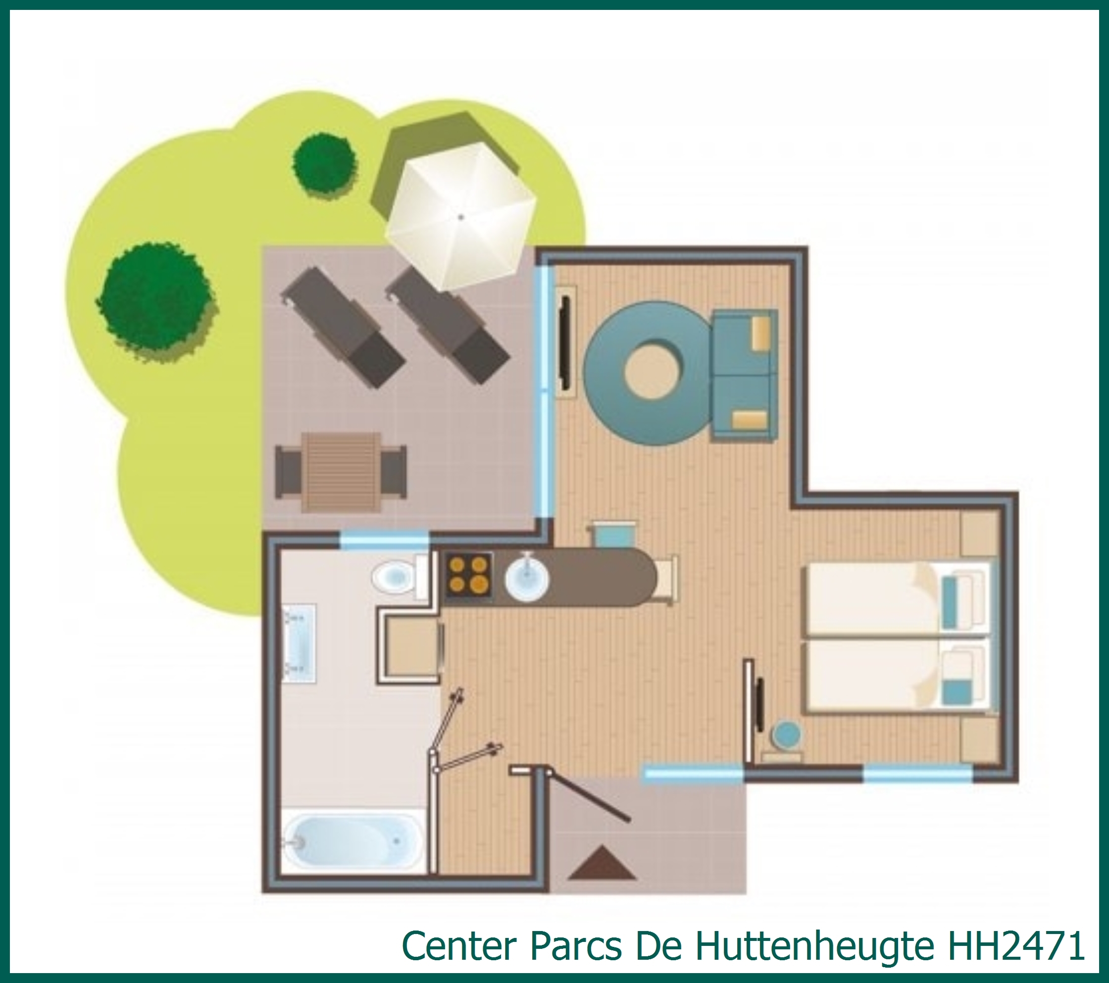Cottage Premium 2 personnes HH2471 à De Huttenheugte