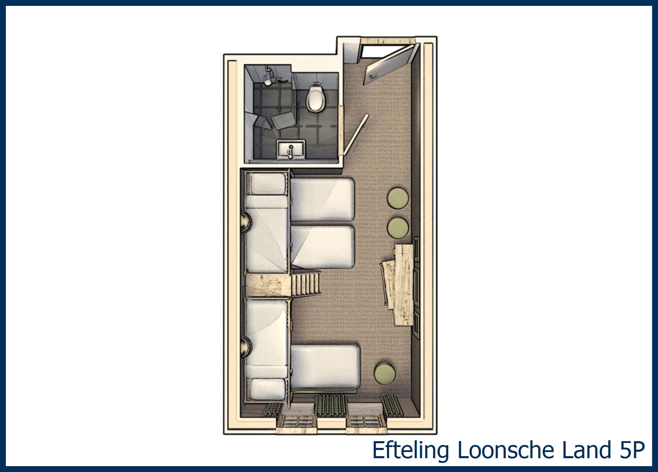 Chambre d’hôtel 5 personnes 5P à Loonsche Land