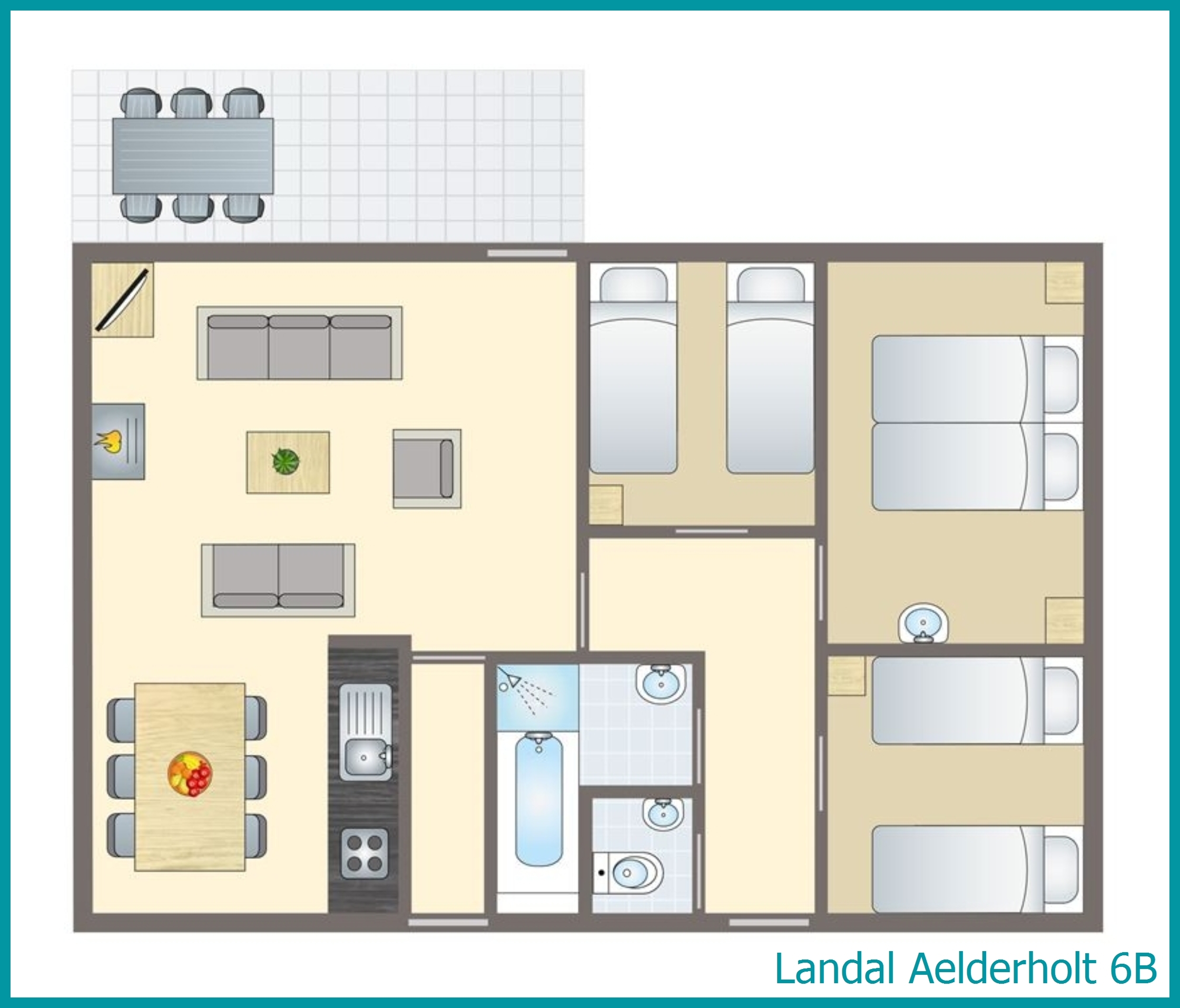 6-Personen-Ferienhaus 6B in Aelderholt