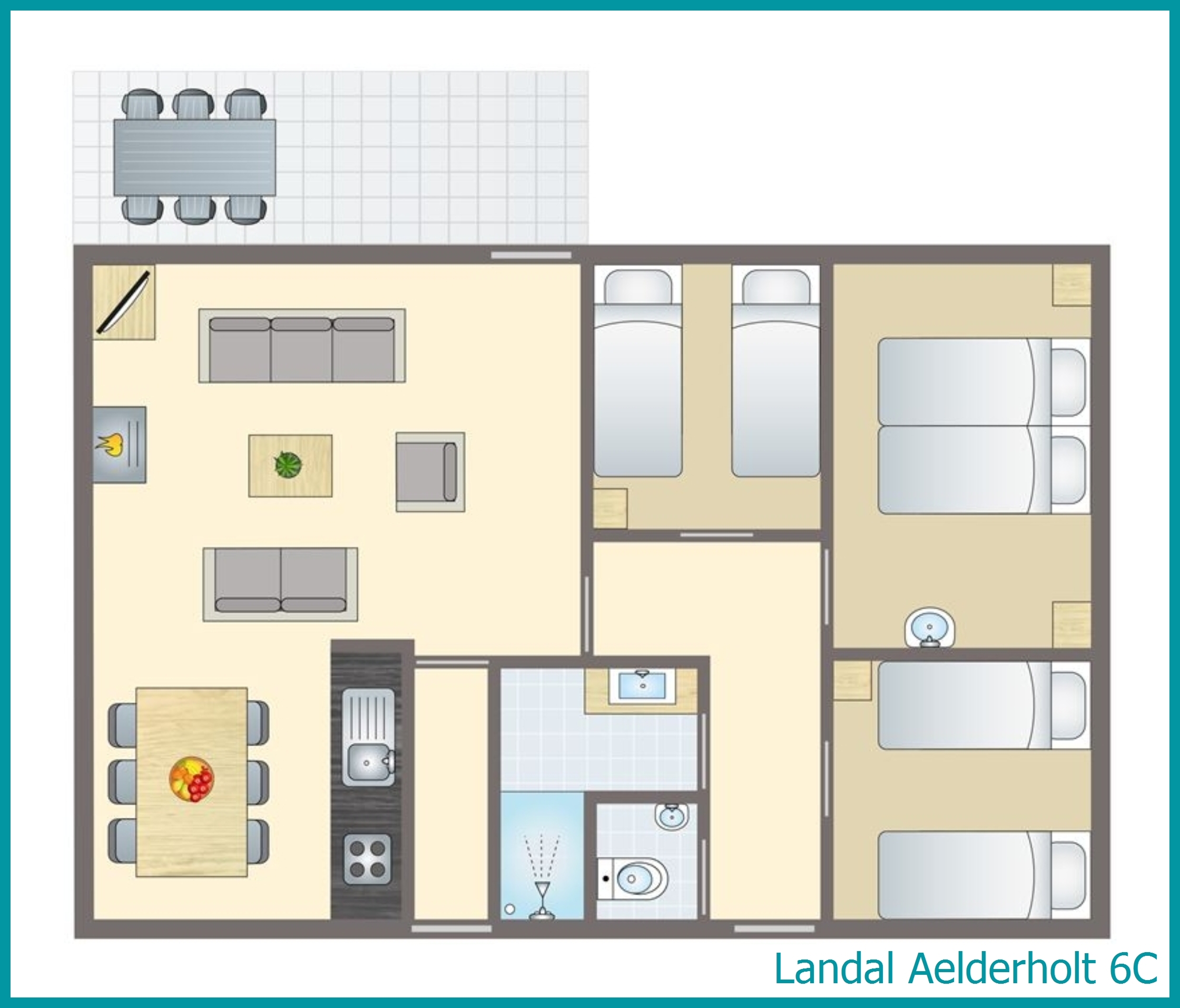 6-Personen-Ferienhaus 6C in Aelderholt