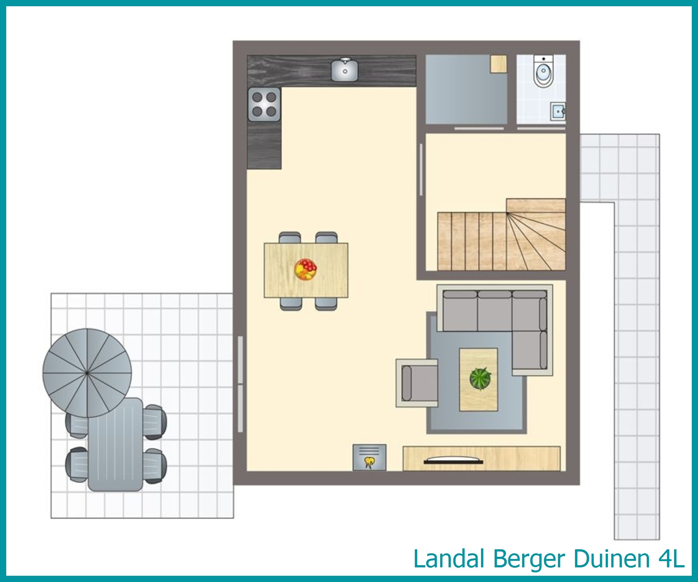 4-Personen-Ferienhaus 4L in Berger Duinen
