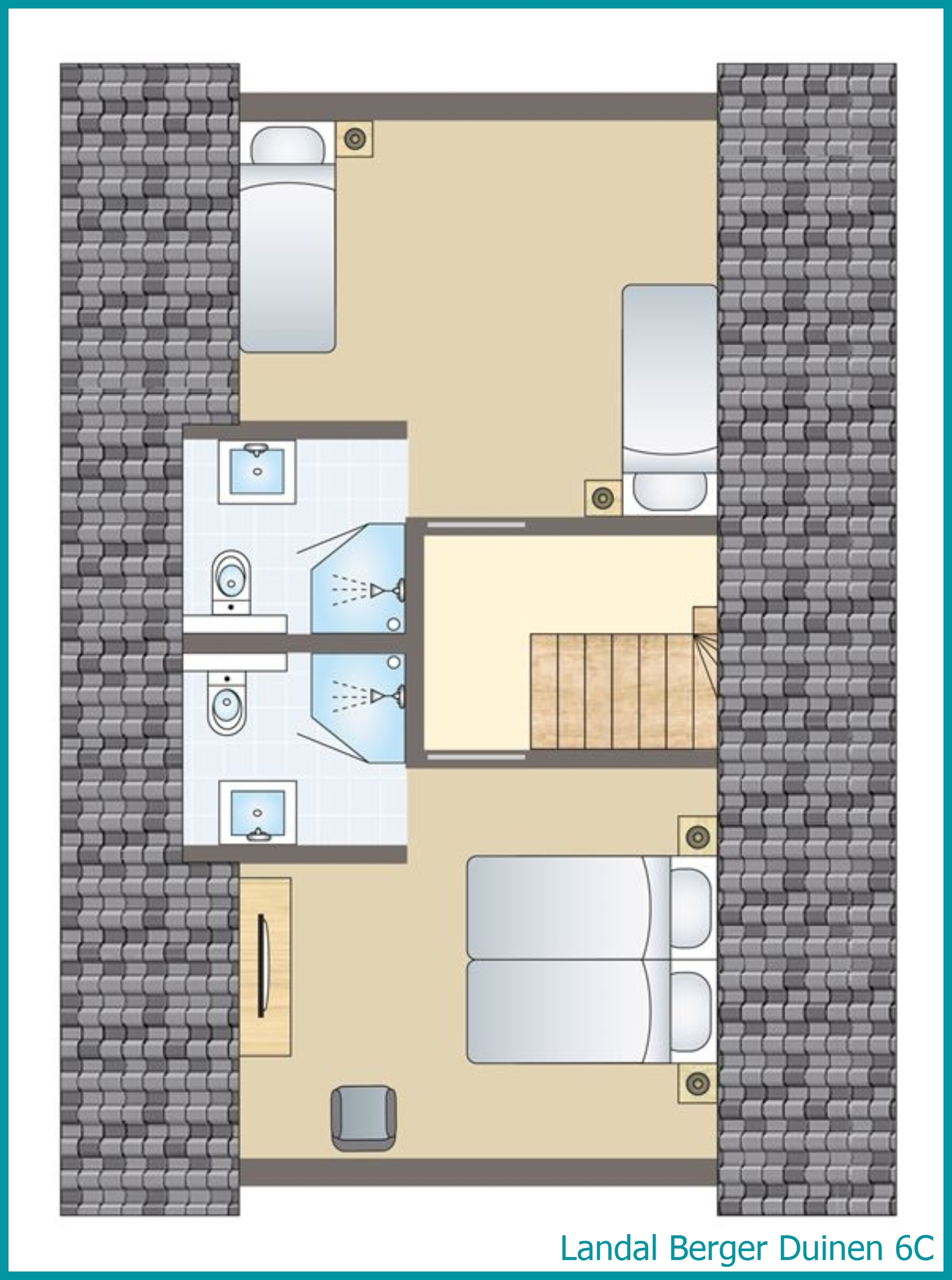 6-Personen-Ferienhaus 6C in Berger Duinen