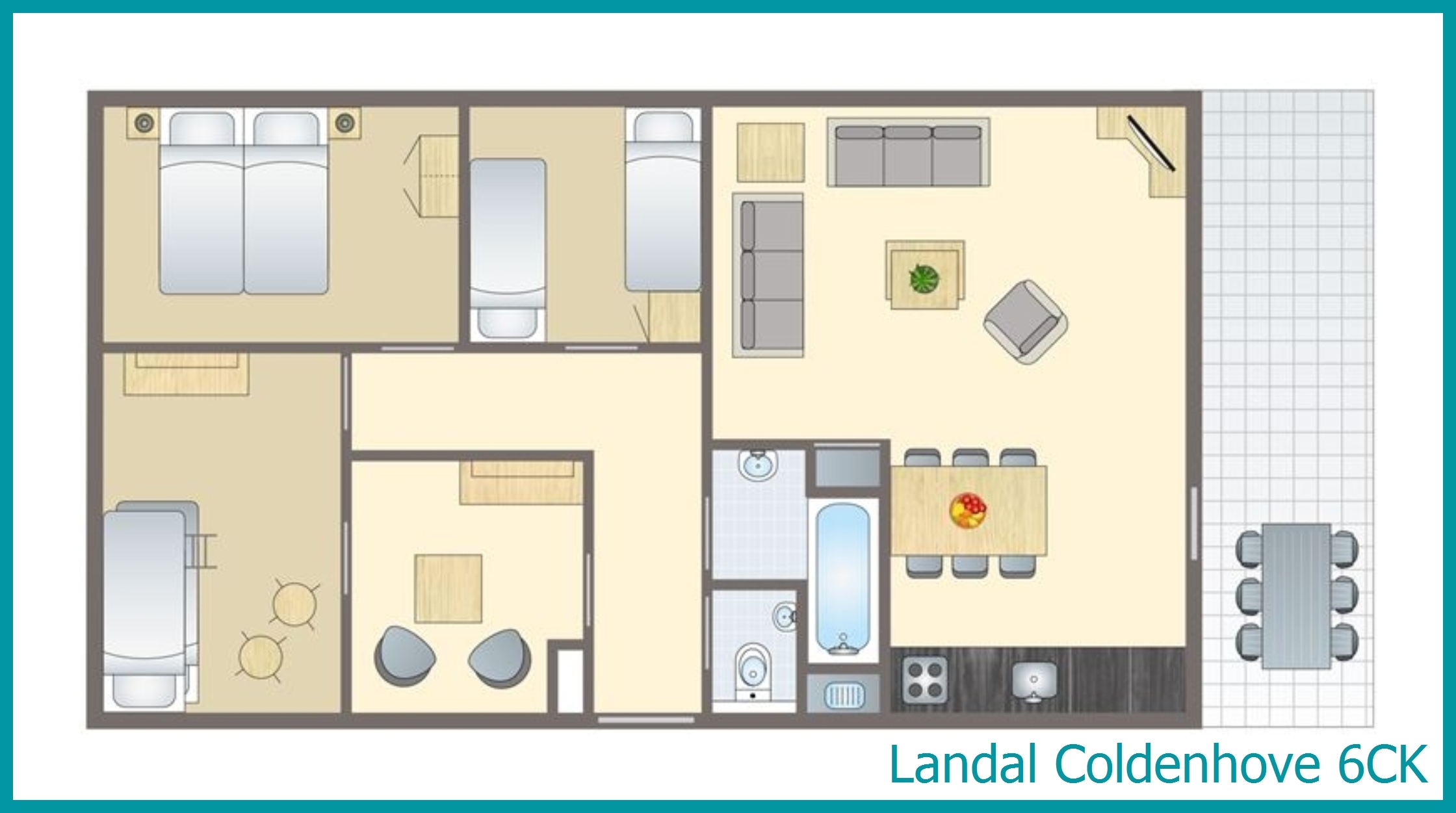 6-Personen-Kinder-Ferienhaus 6CK in Coldenhove