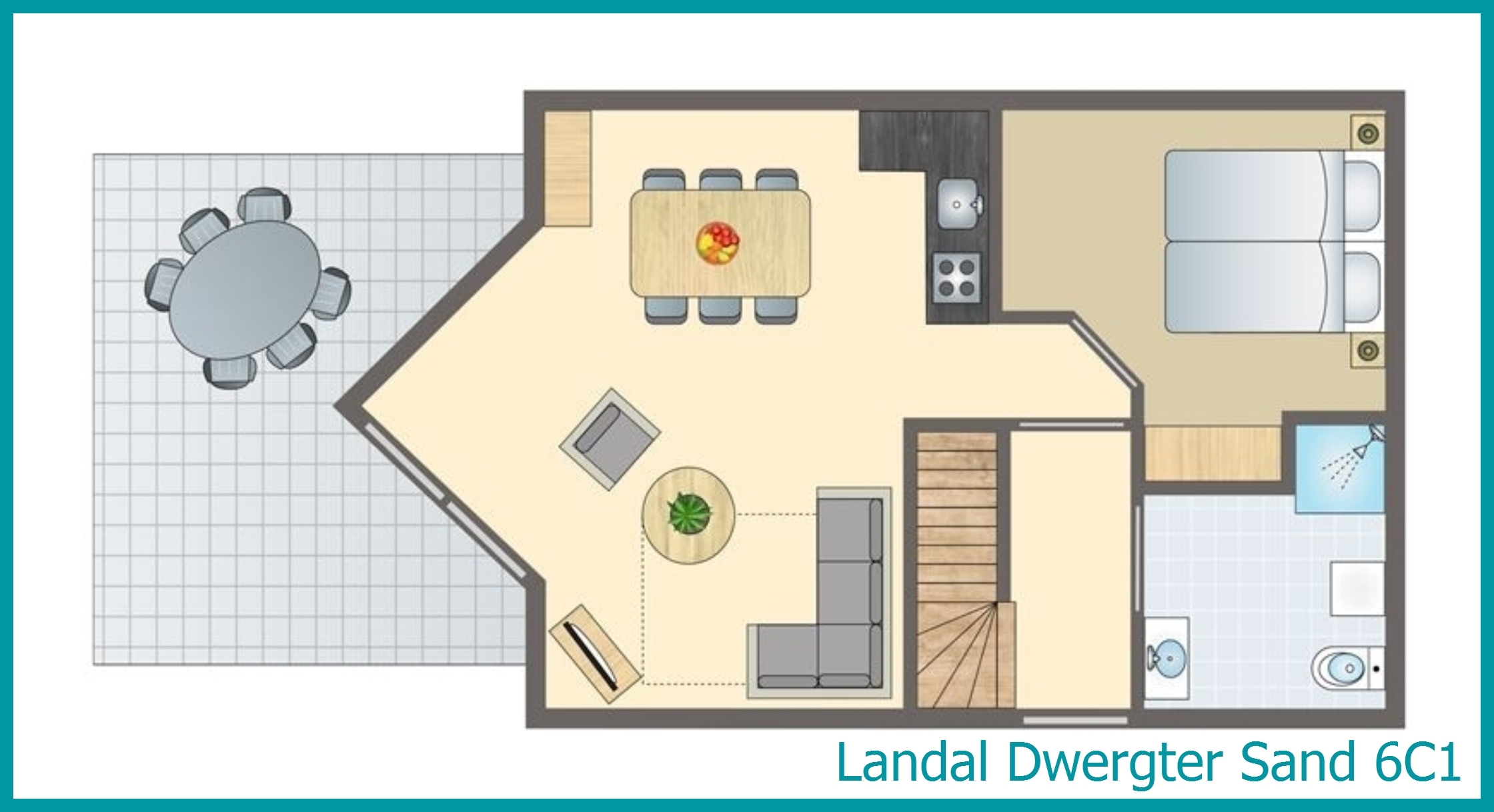 6-Personen-Ferienhaus 6C1 in Dwergter Sand