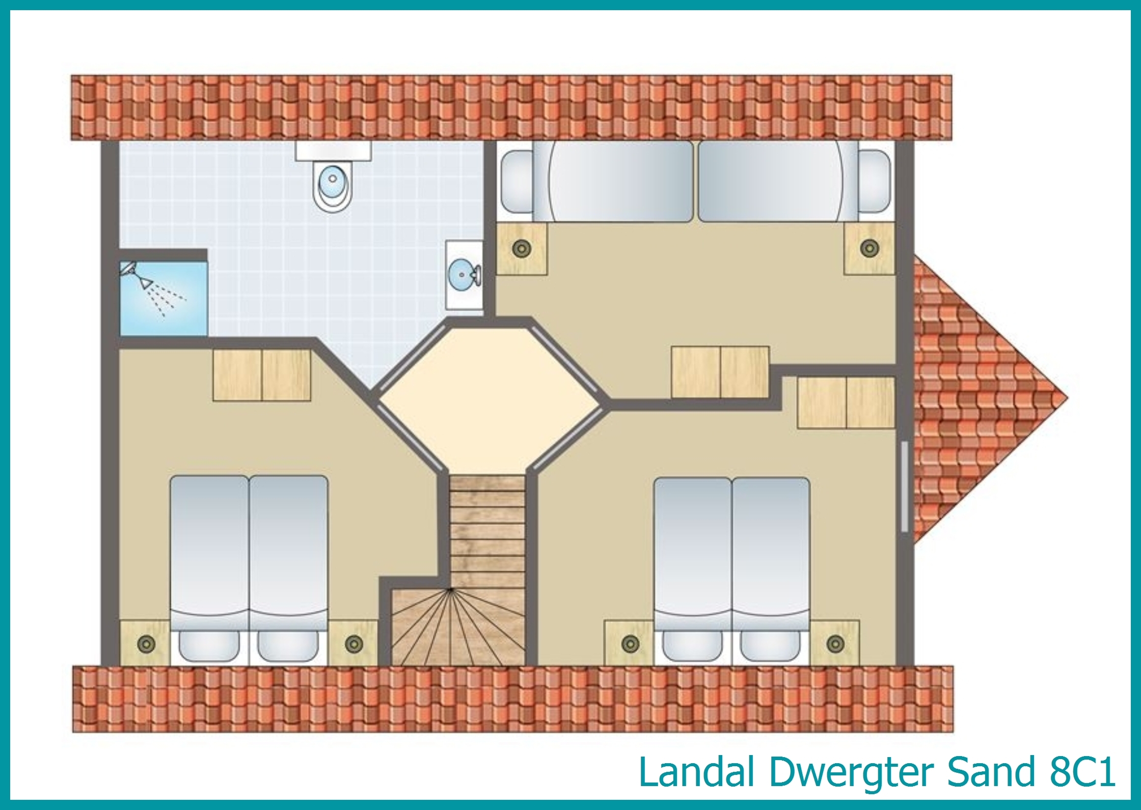 8-Personen-Ferienhaus 8C1 in Dwergter Sand