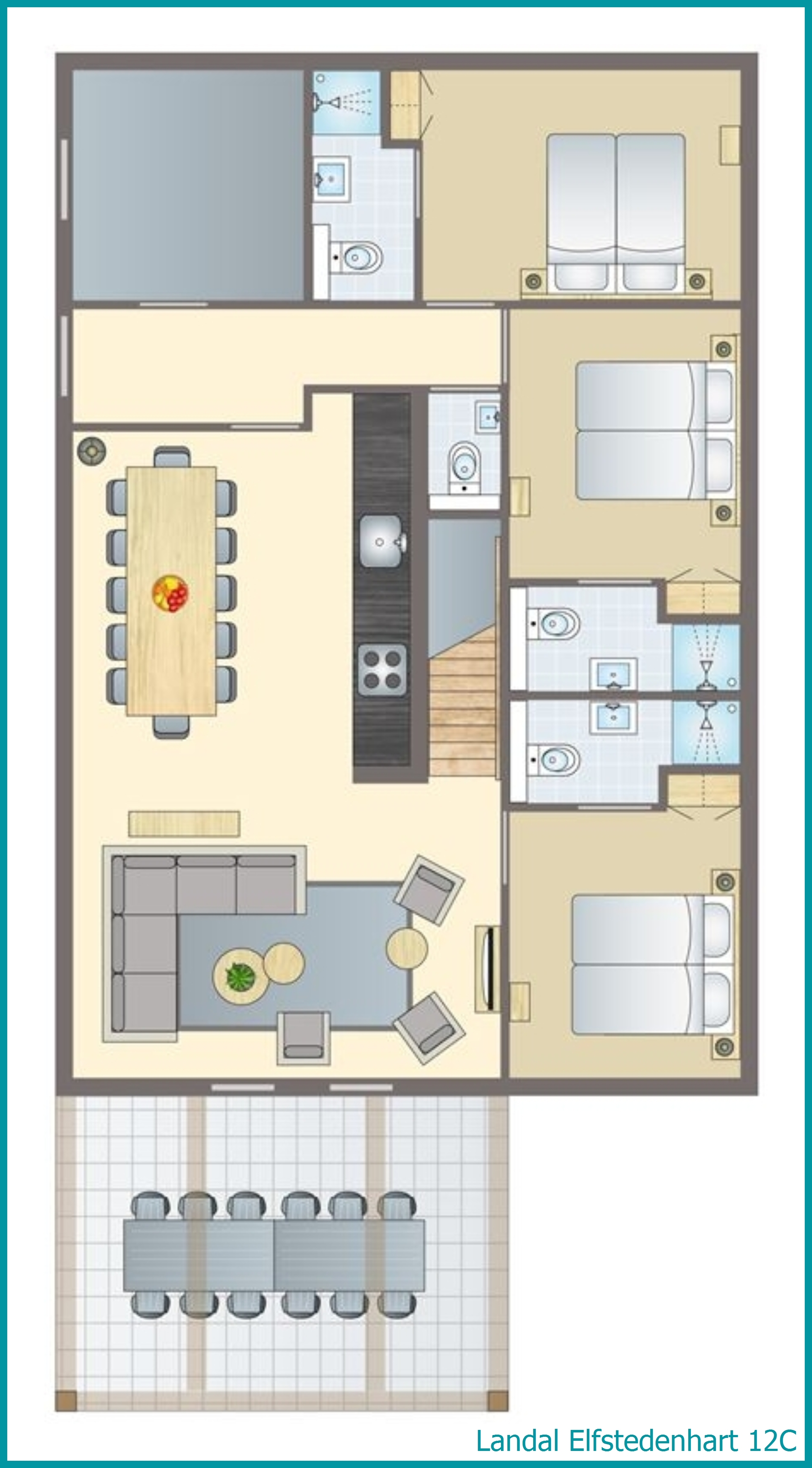 12-Personen-Ferienhaus 12C in Elfstedenhart