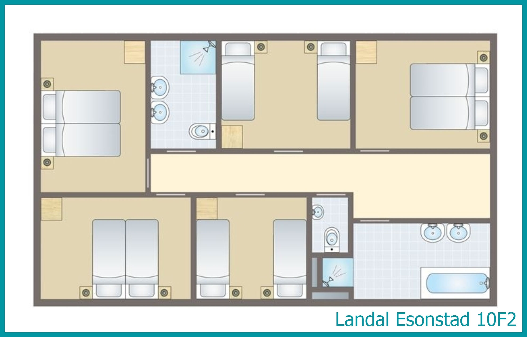 10-Personen-Unterkunft 10F2 in Esonstad