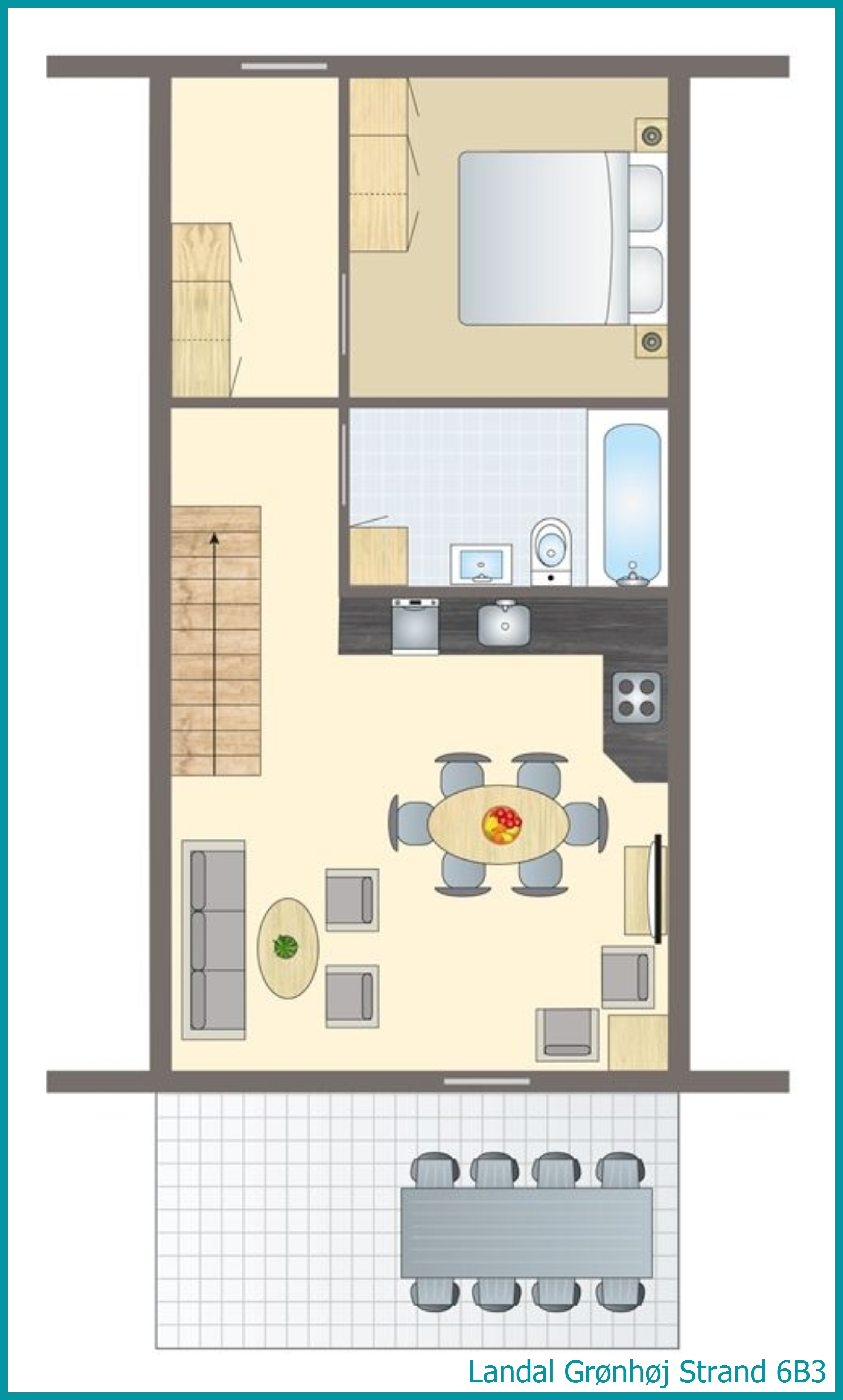 6-Personen-Ferienhaus 6B3 in Grønhøj Strand