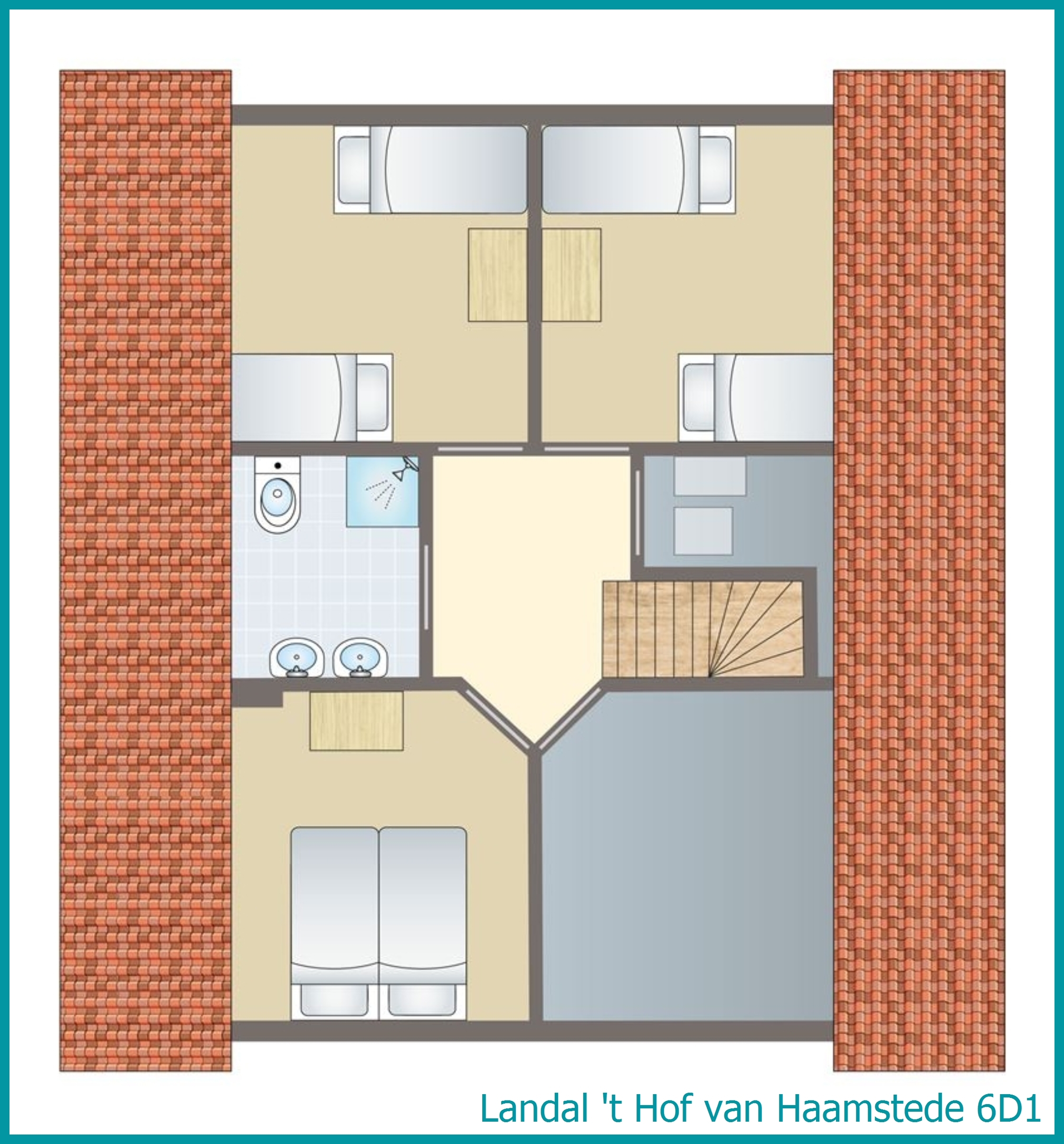 6-Personen-Ferienhaus 6D1 in 't Hof van Haamstede