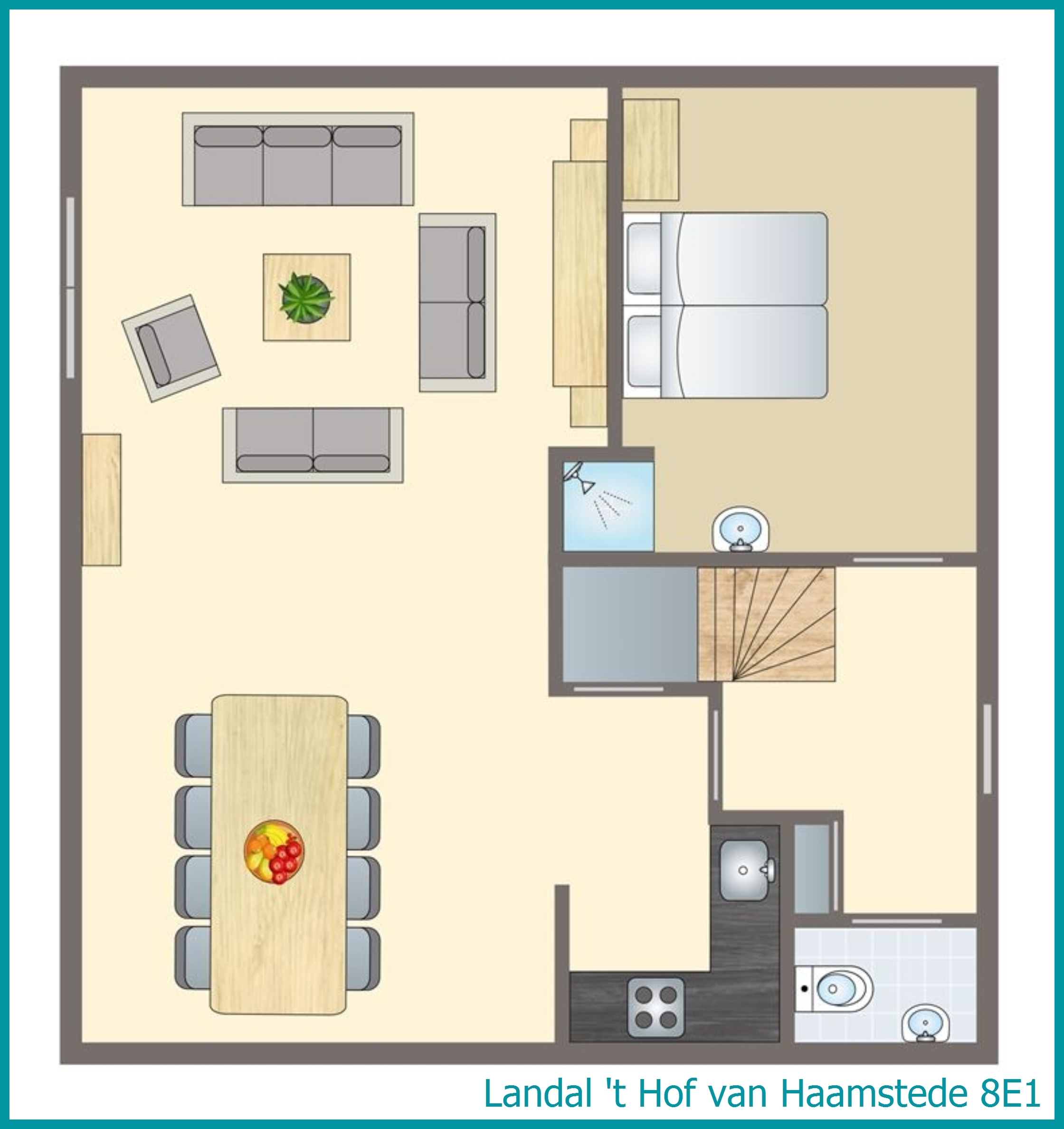8-Personen-Ferienhaus 8E1 in 't Hof van Haamstede