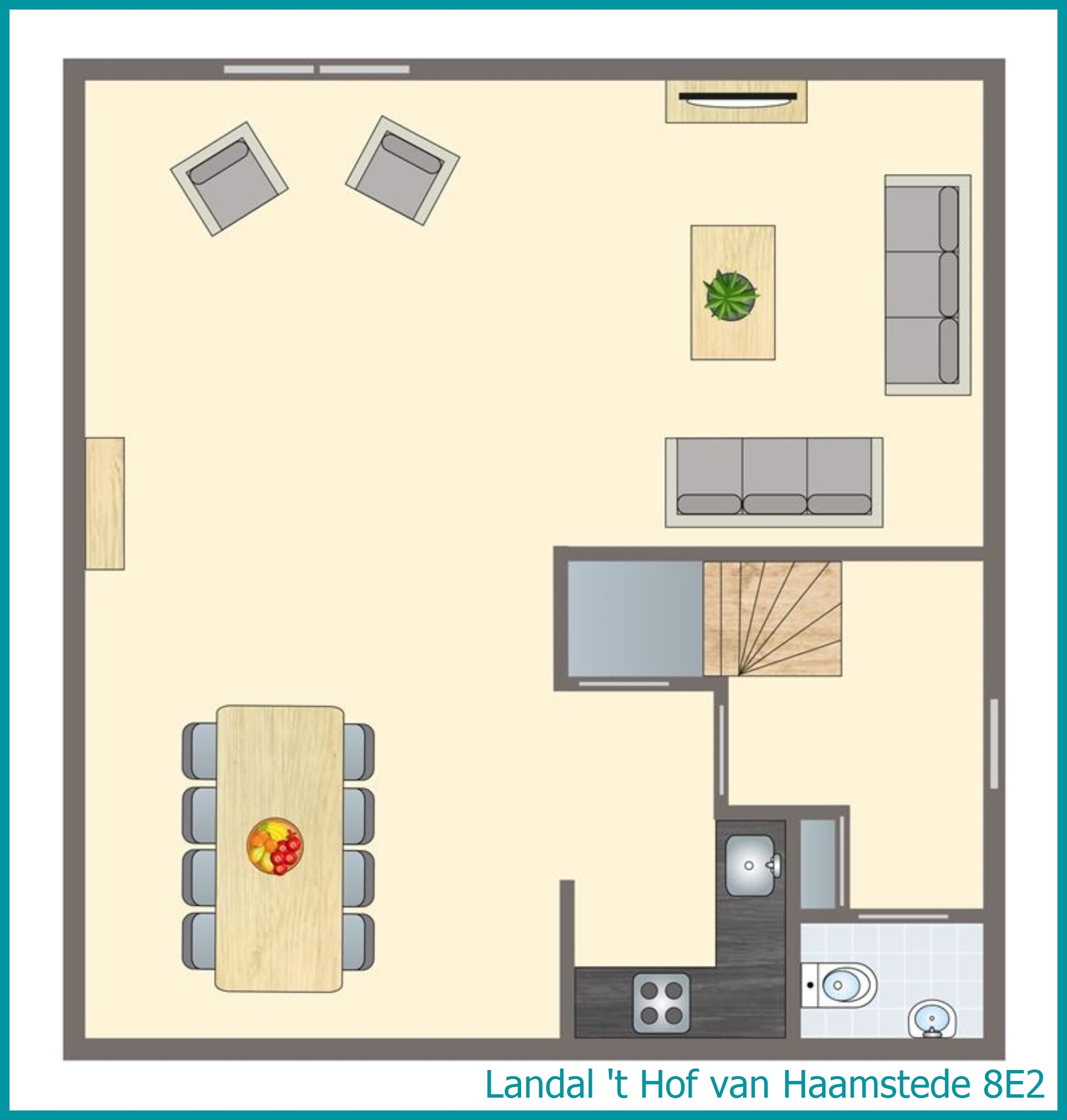 8-Personen-Ferienhaus 8E2 in 't Hof van Haamstede
