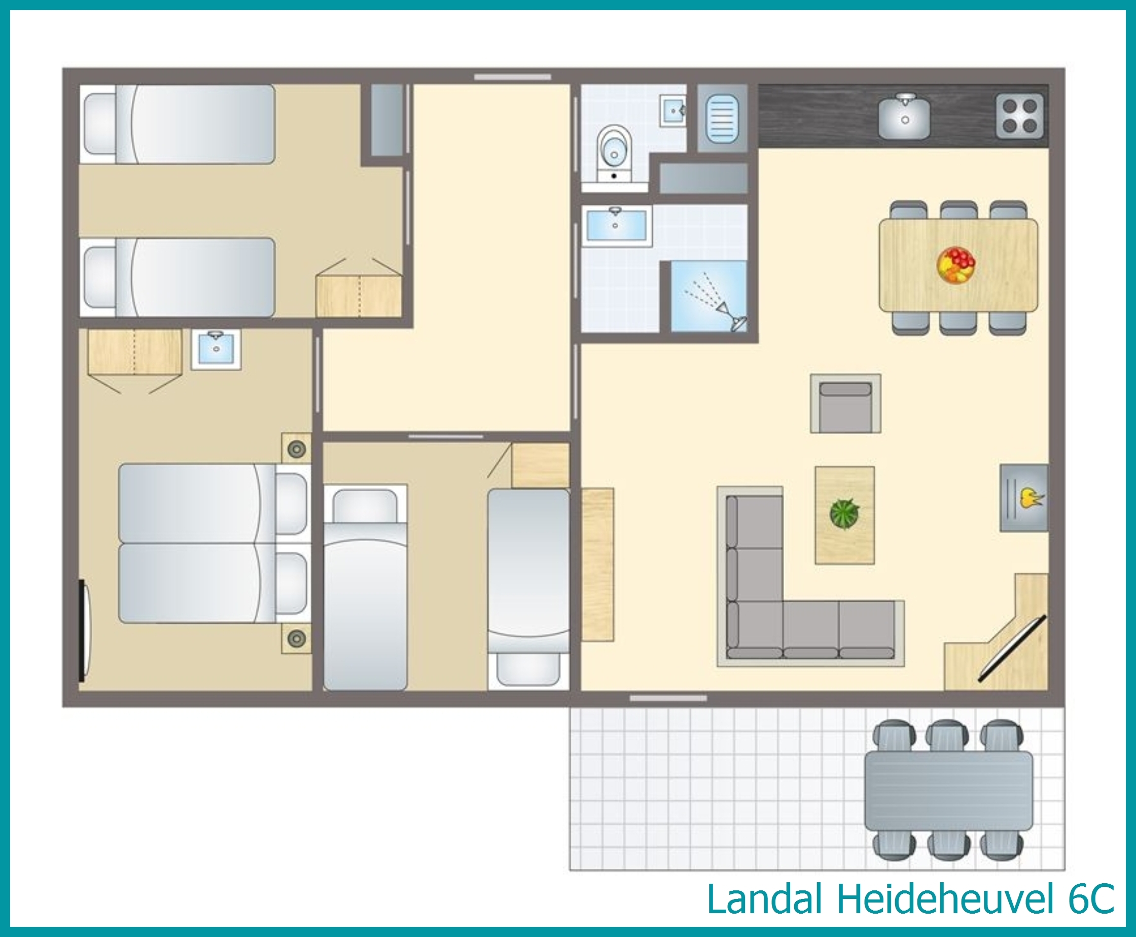 6-Personen-Ferienhaus 6C in Heideheuvel
