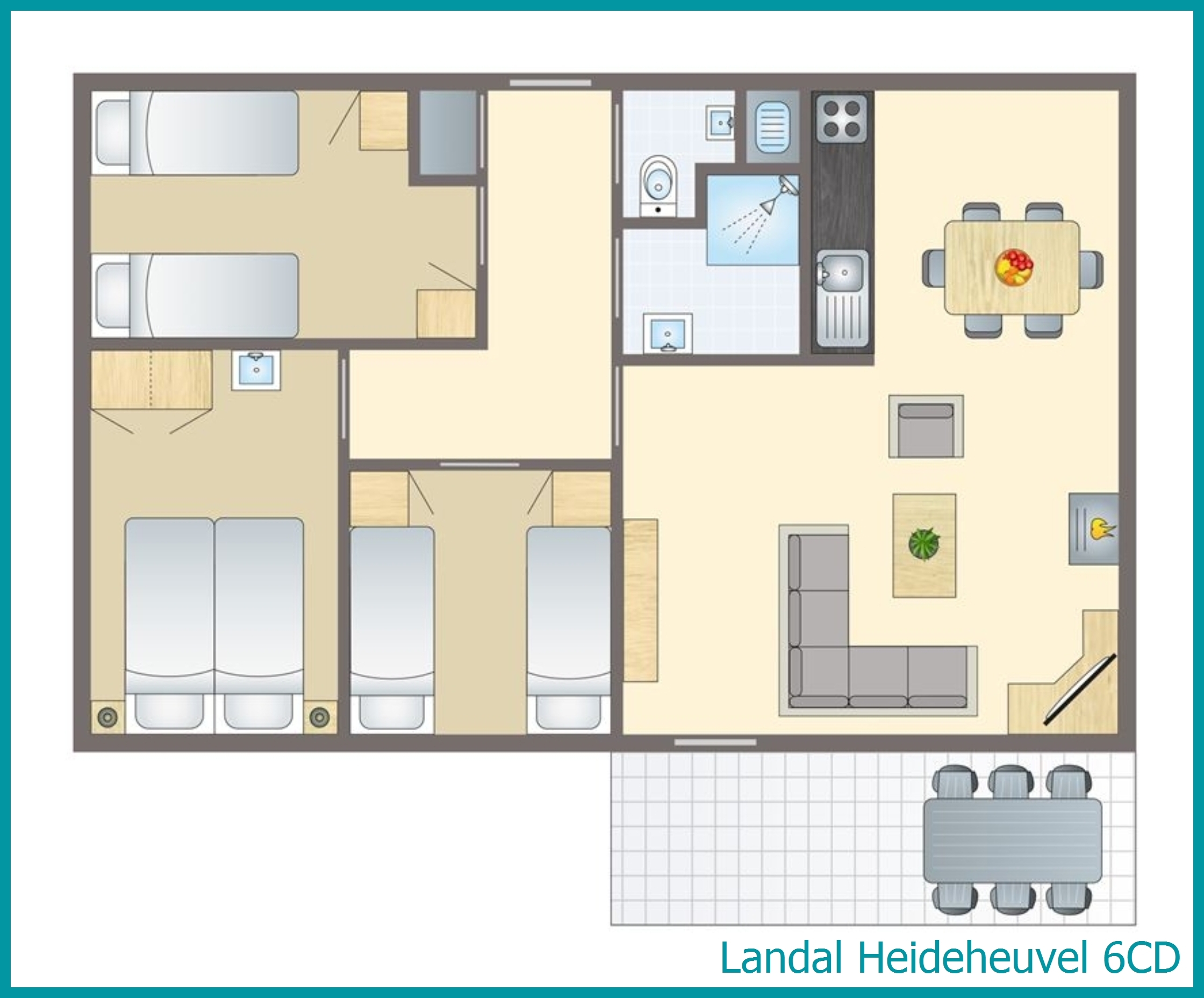 6-Personen-Hunde-Ferienhaus 6CD in Heideheuvel