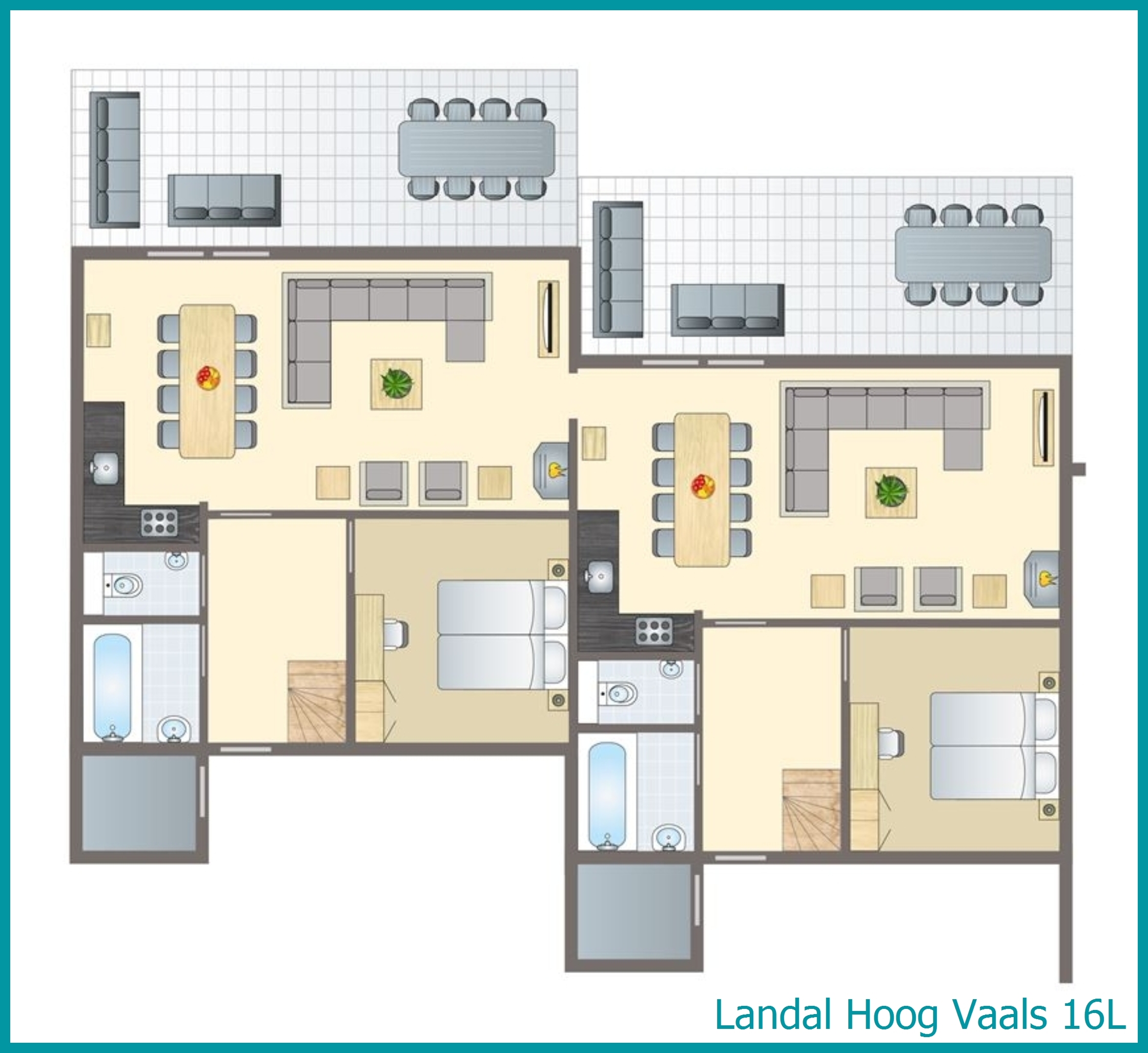 bungalow 16 personnes 16L à Hoog Vaals