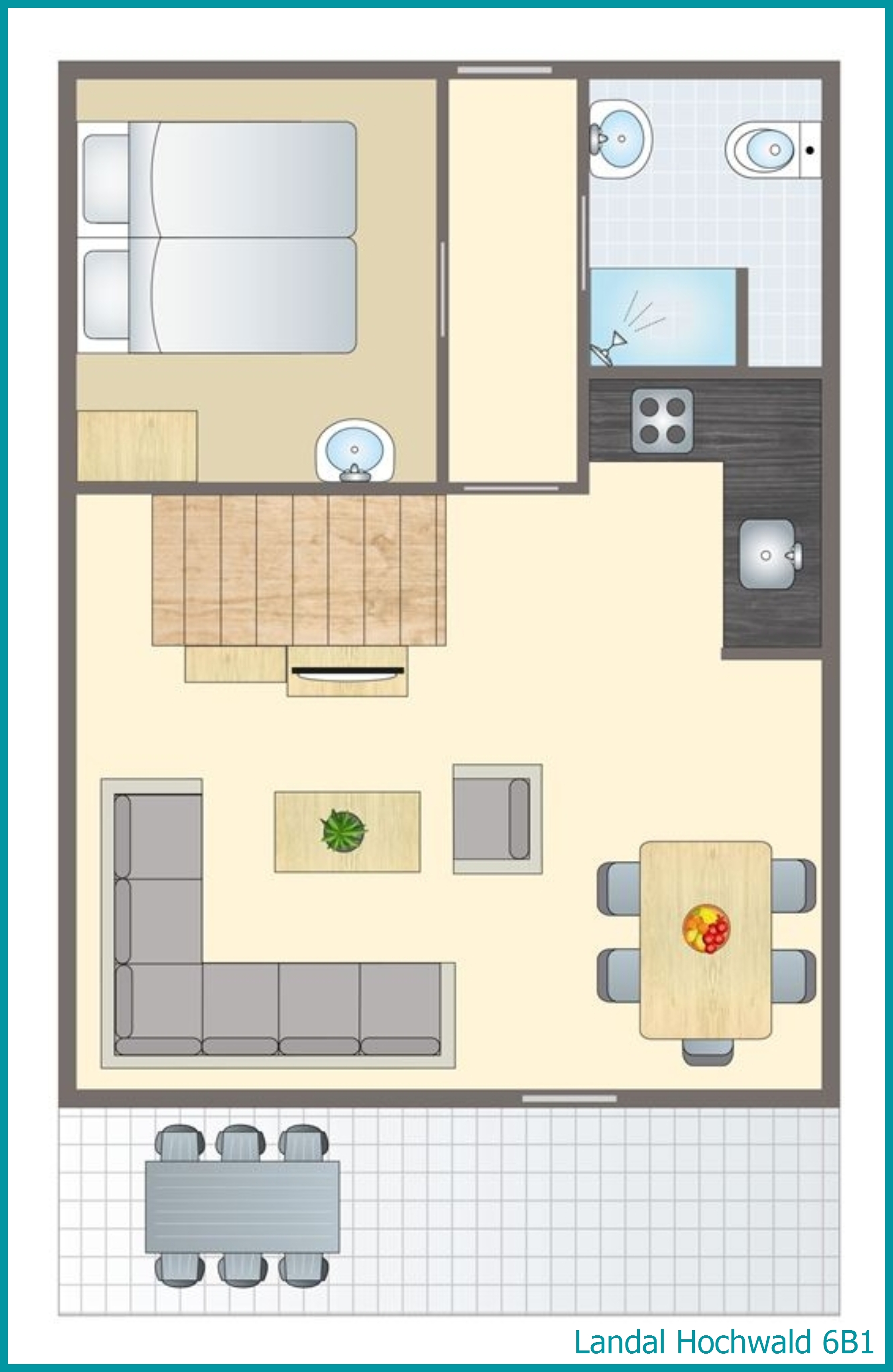 6-Personen-Ferienhaus 6B1 in Hochwald