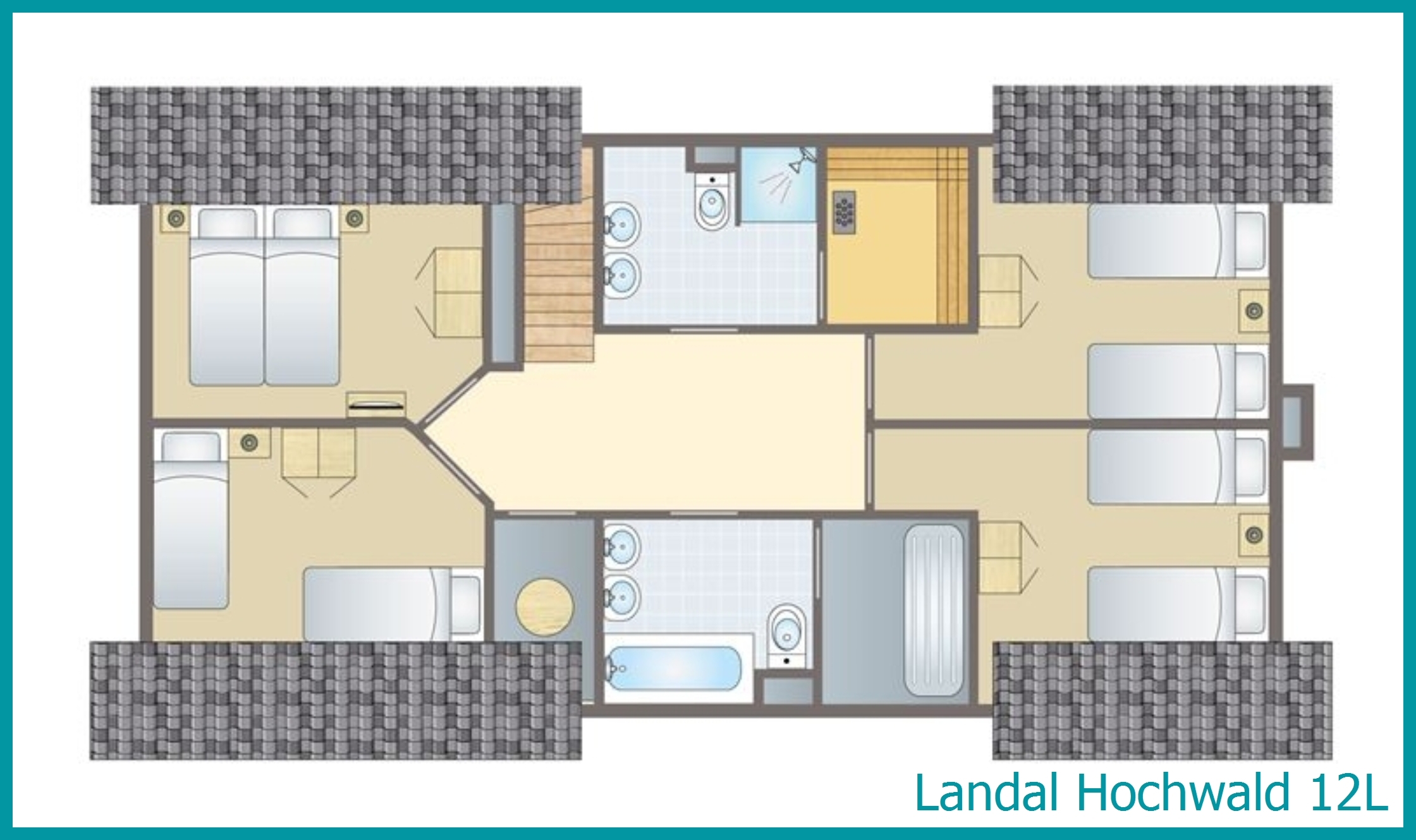 bungalow 12 personnes 12L à Hochwald