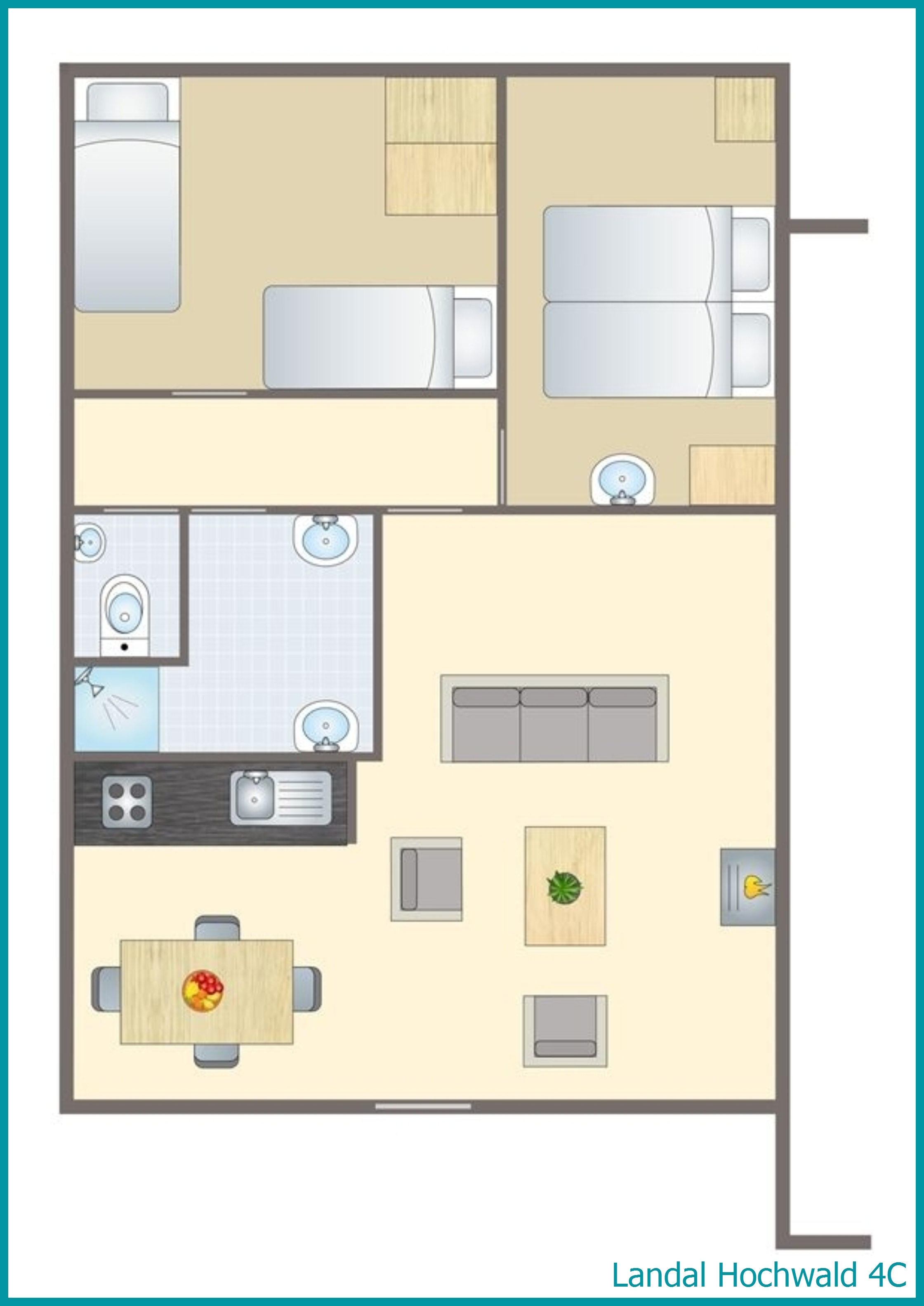 bungalow 4 personnes 4C à Hochwald