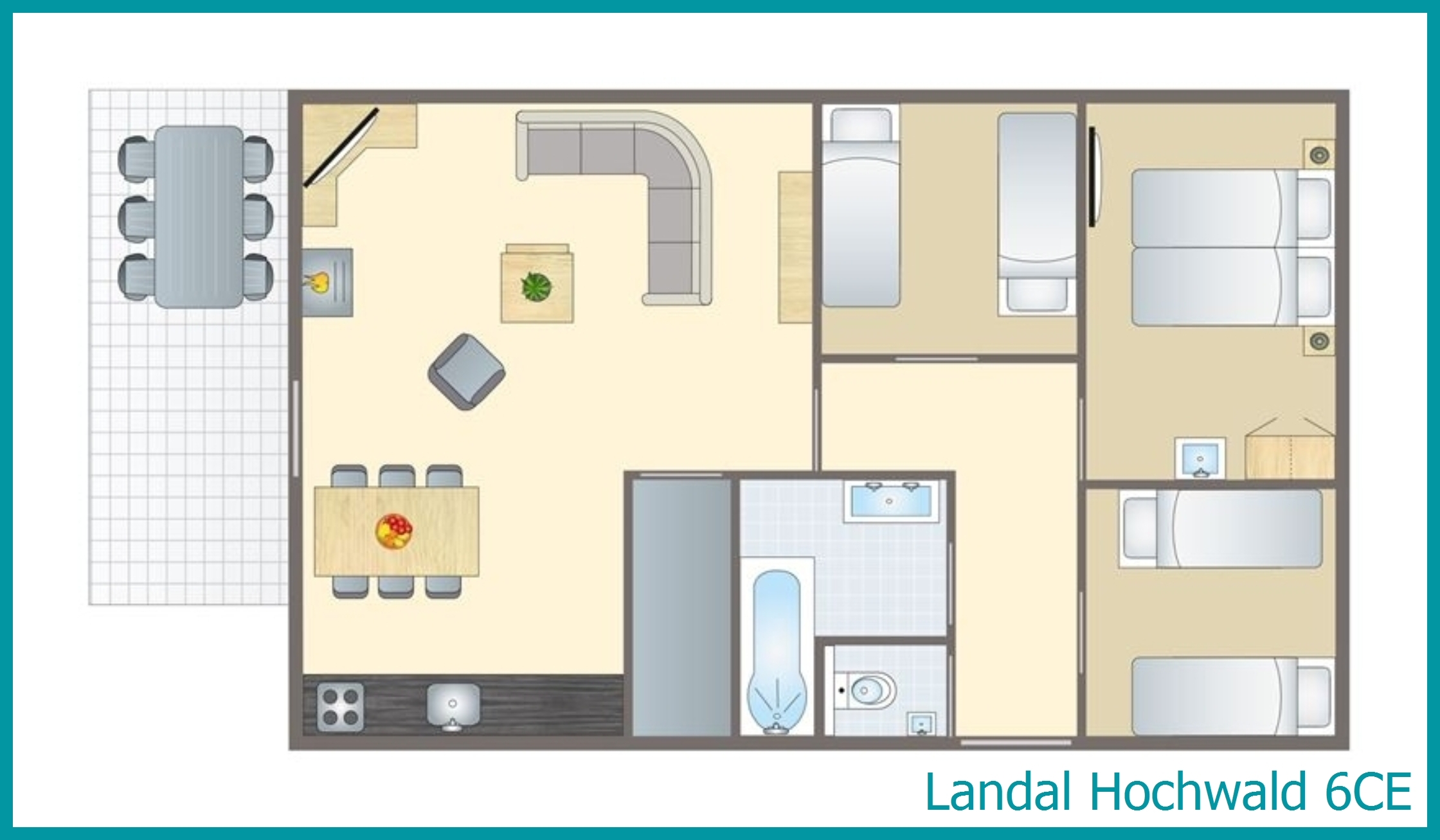 bungalow 6 personnes 6CE à Hochwald