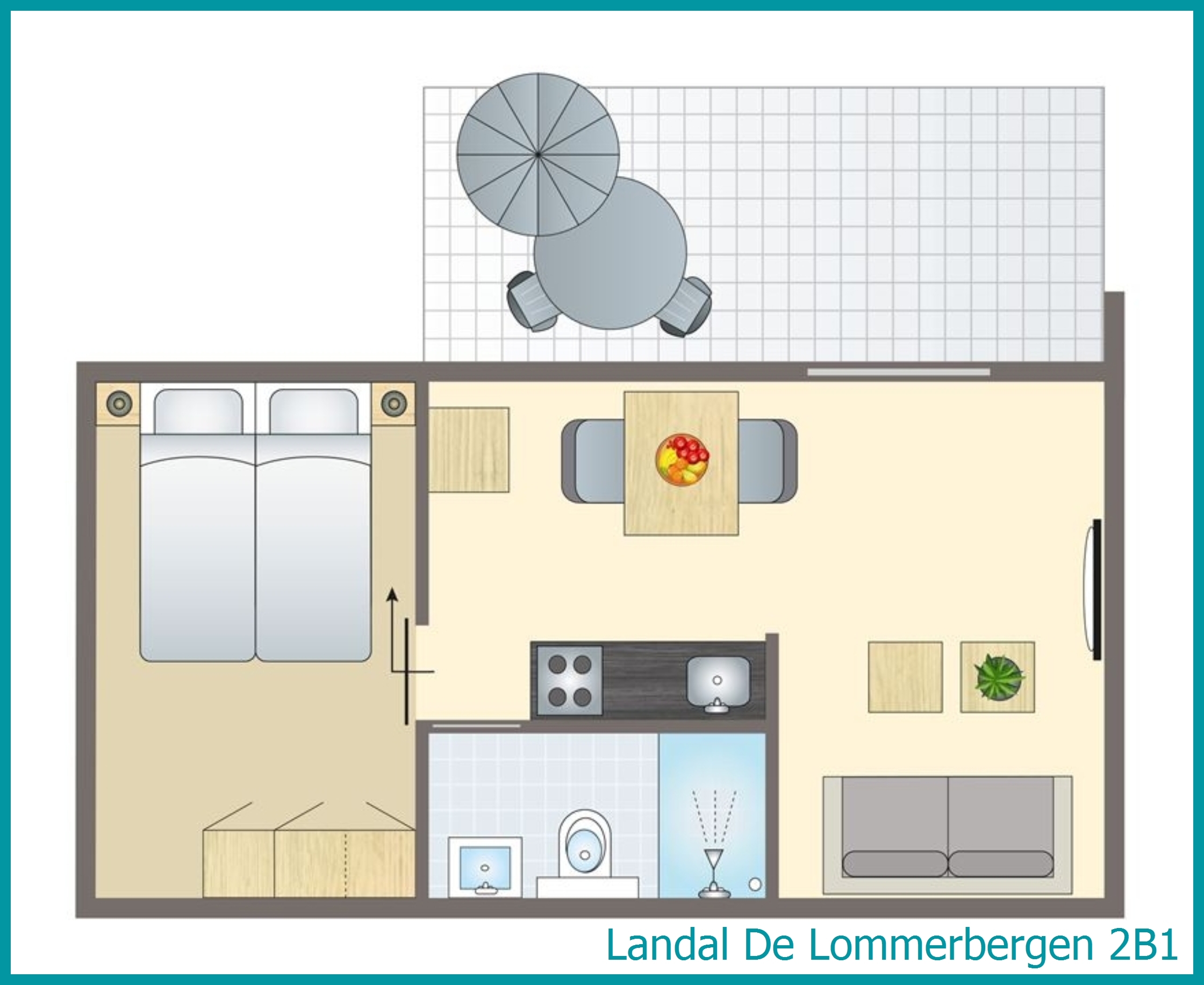 2-Personen-Ferienhaus 2B1 in De Lommerbergen