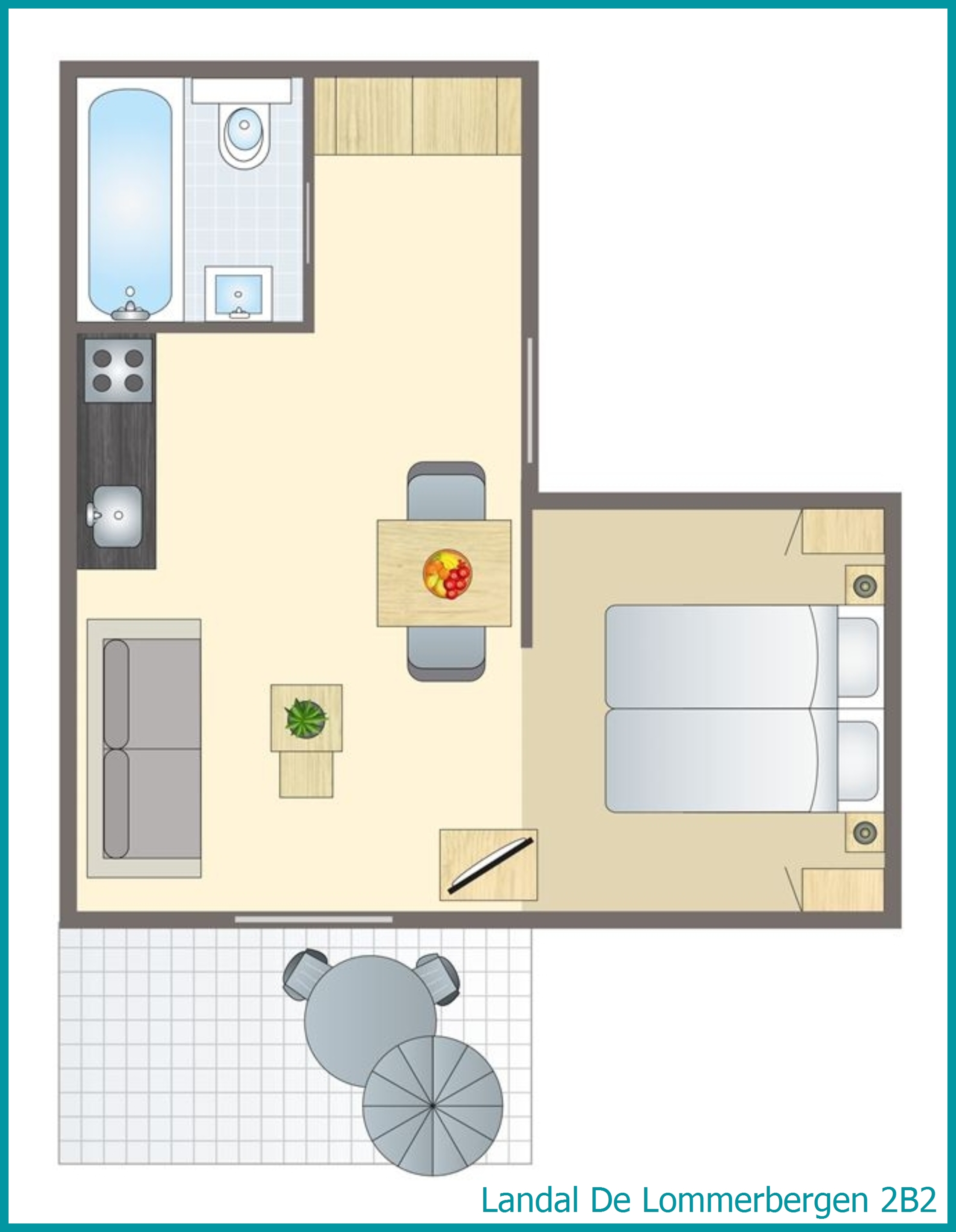 2-Personen-Ferienhaus 2B2 in De Lommerbergen