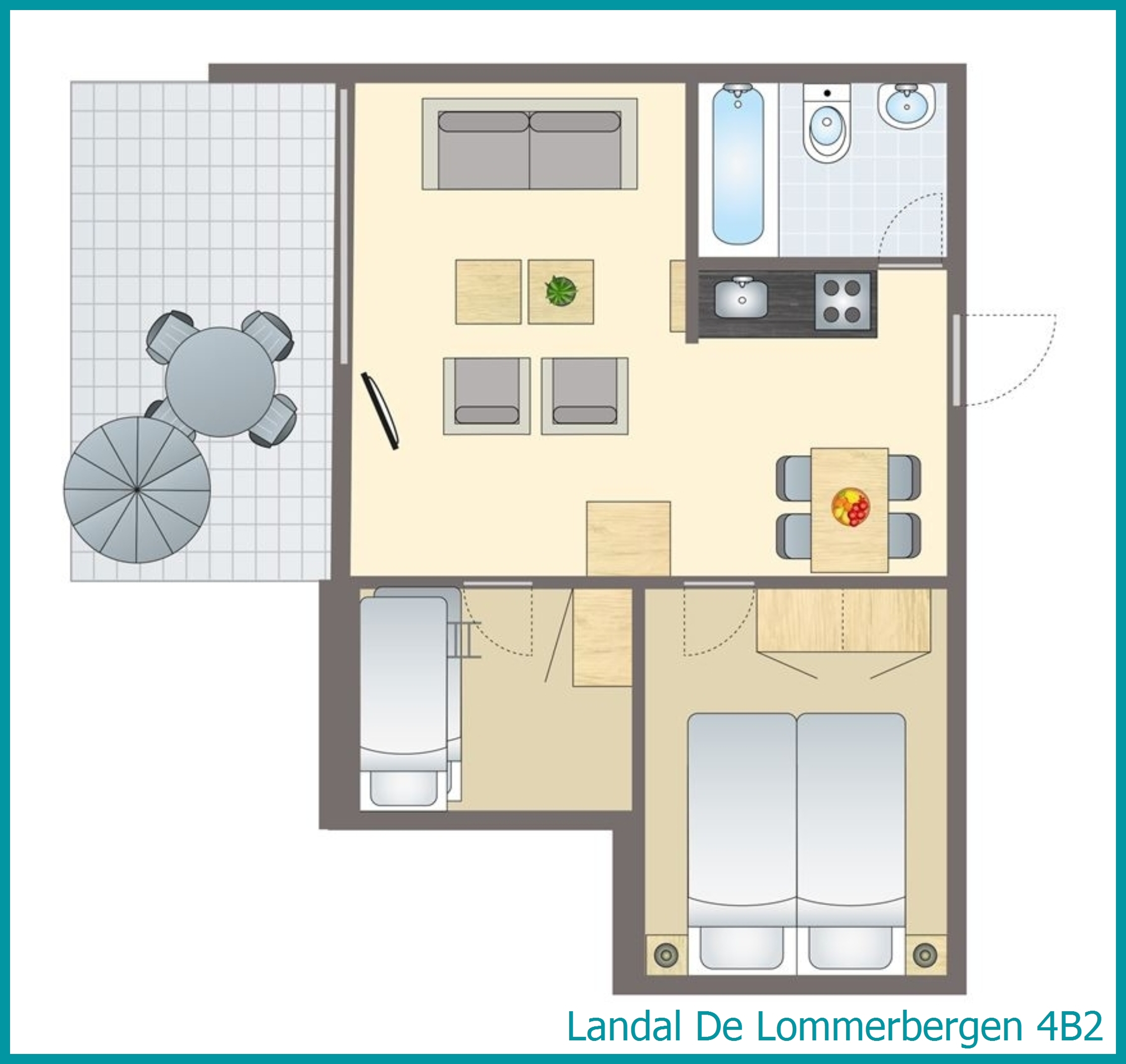 4-Personen-Ferienhaus 4B2 in De Lommerbergen