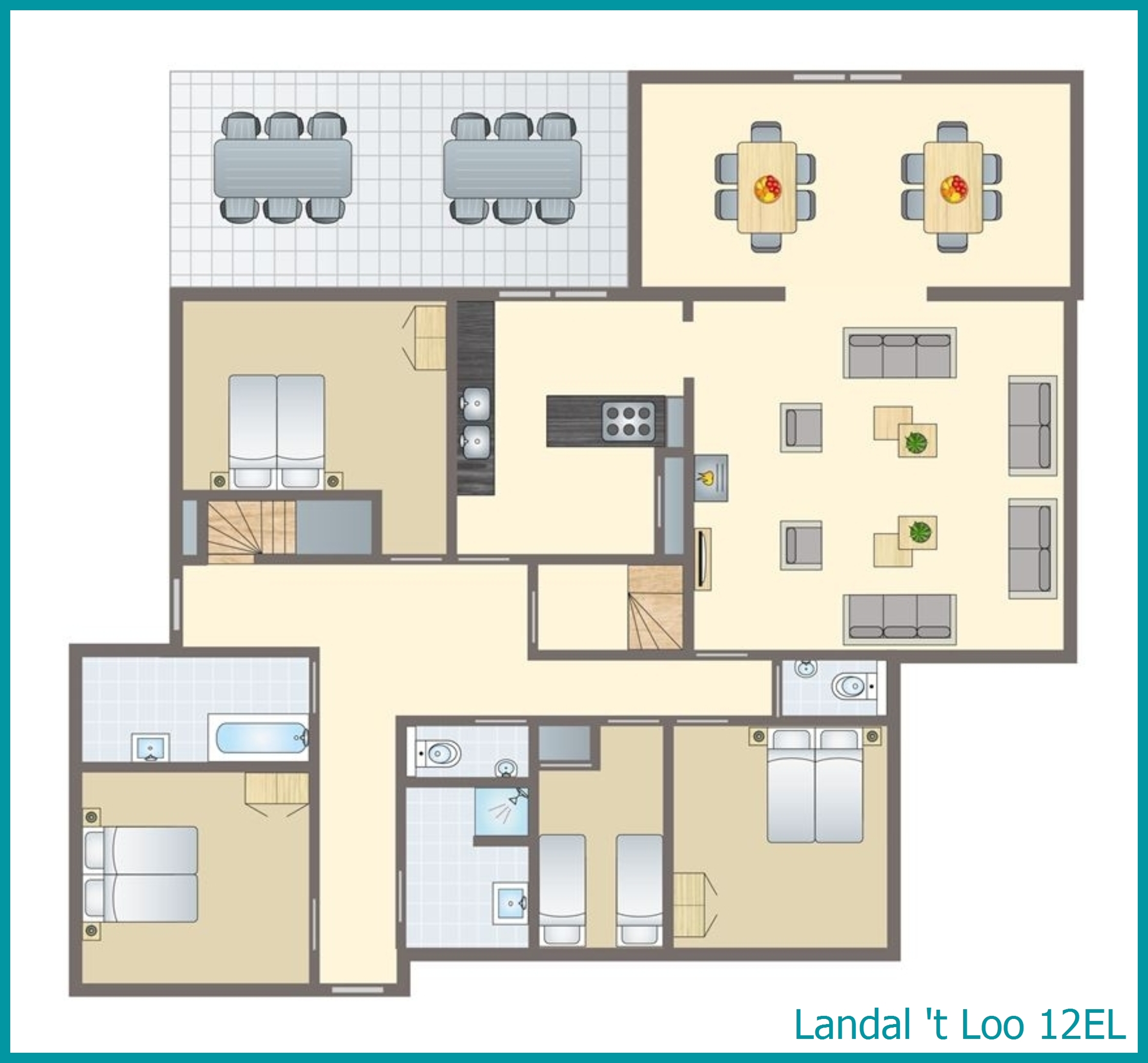 maison 12 personnes 12EL à 't Loo
