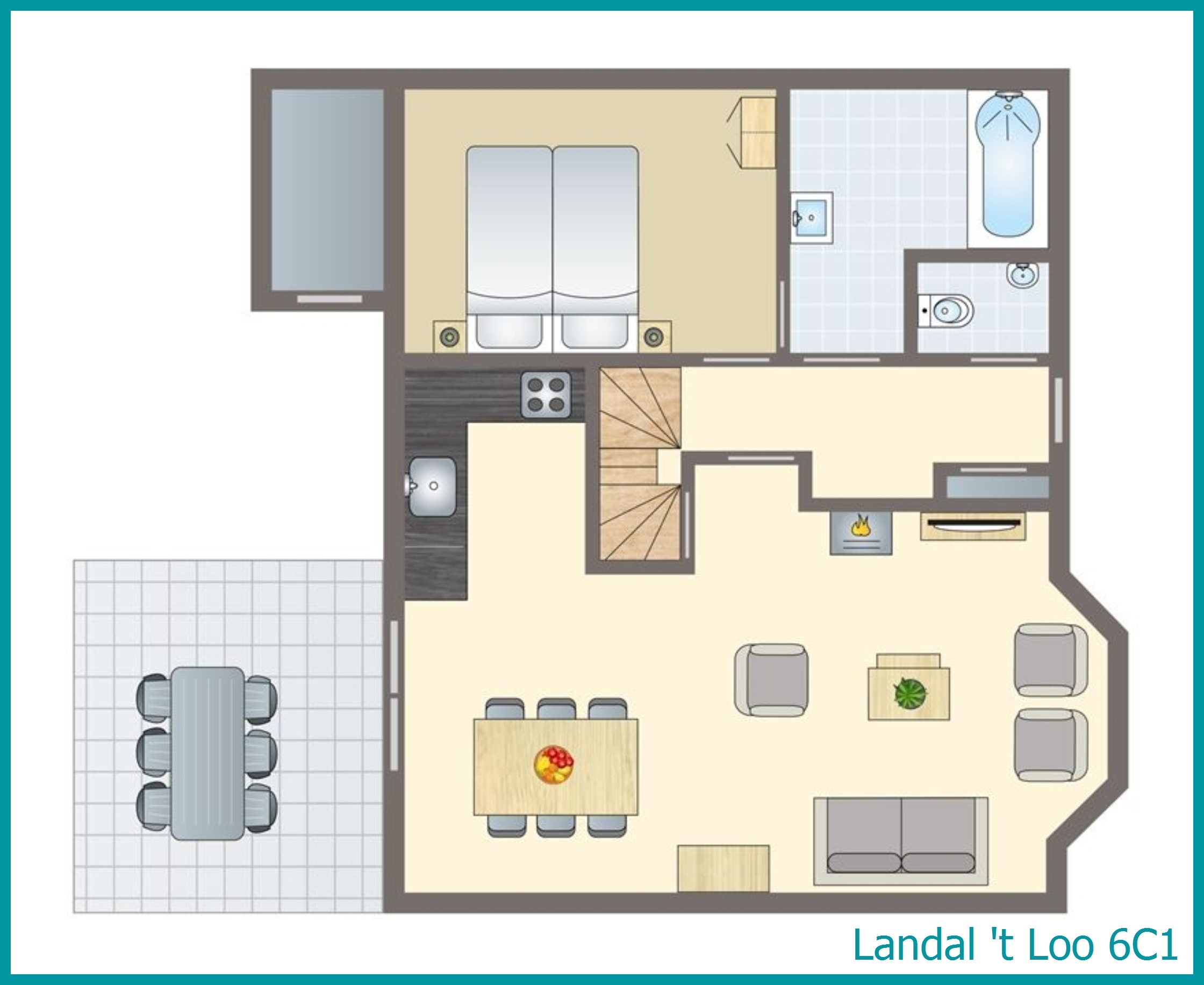 bungalow 6 personnes 6C1 à 't Loo