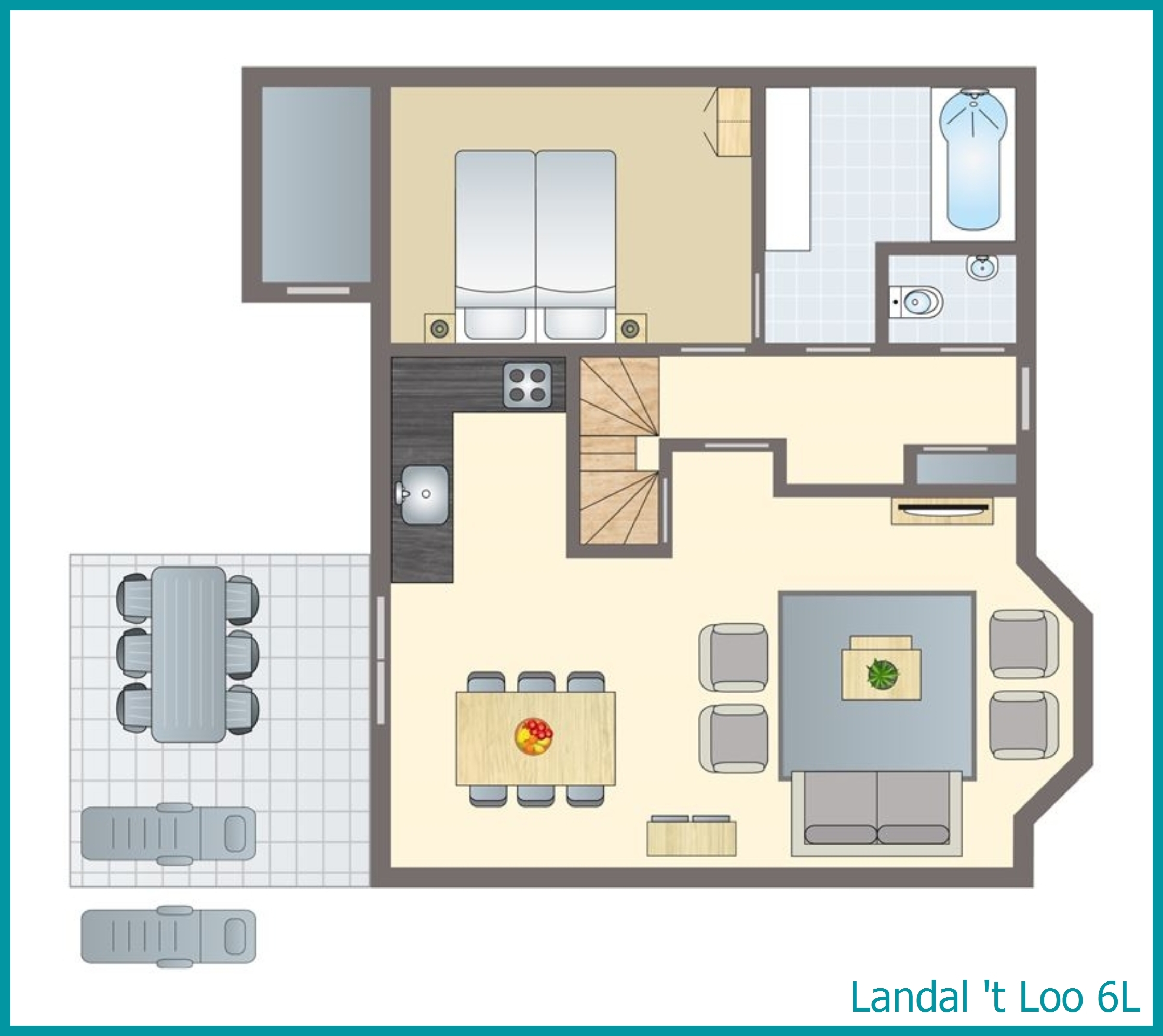 bungalow 6 personnes 6L à 't Loo
