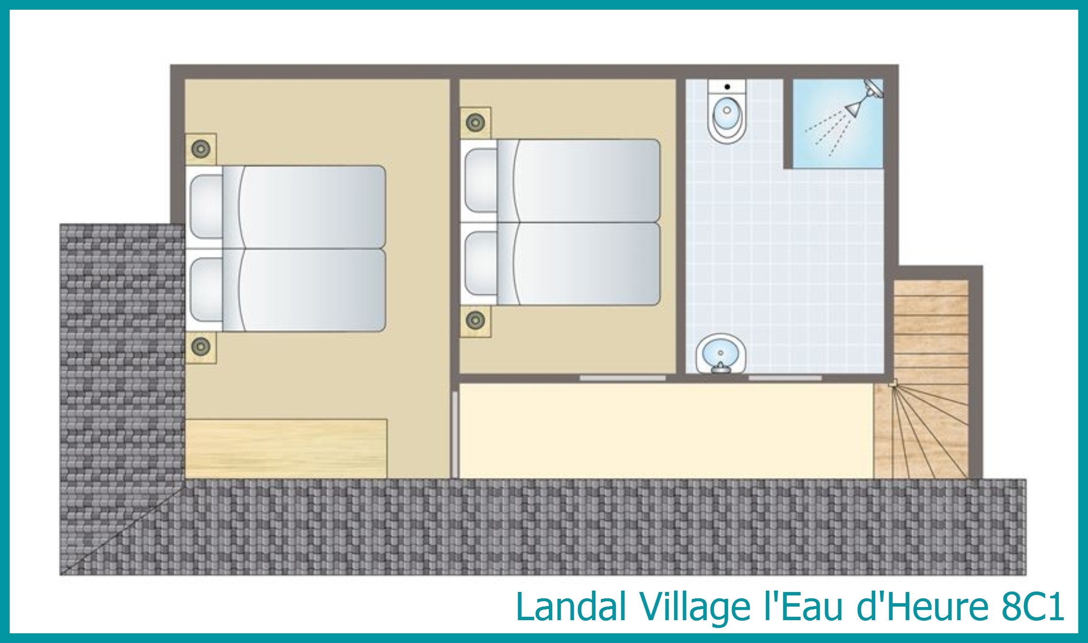 8-Personen-Ferienhaus 8C1 in Village l'Eau d'Heure