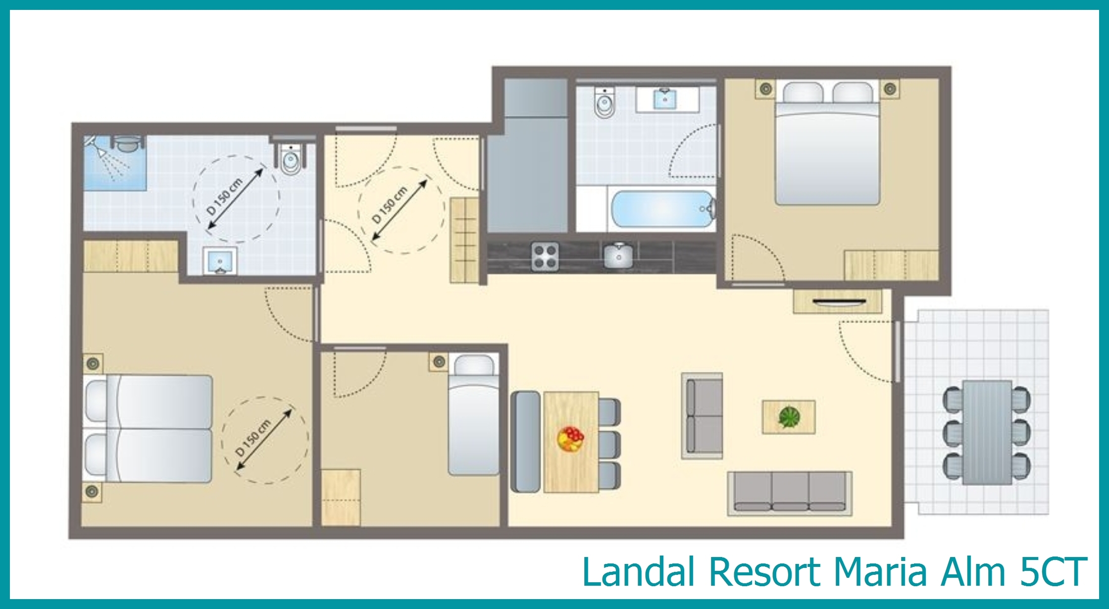 5-Personen-Ferienwohnung 5CT in Resort Maria Alm