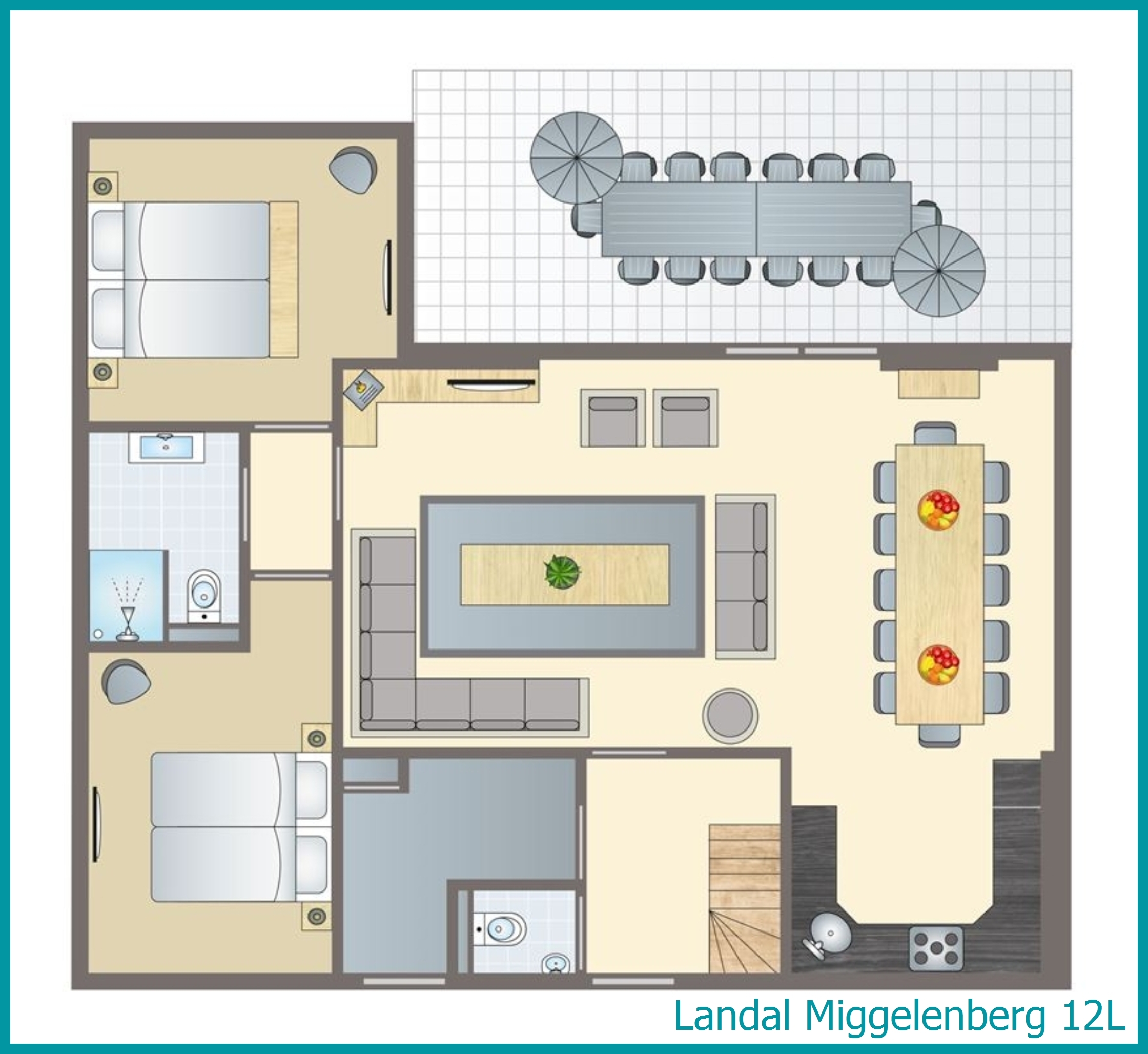 12-Personen-Ferienhaus 12L in Miggelenberg