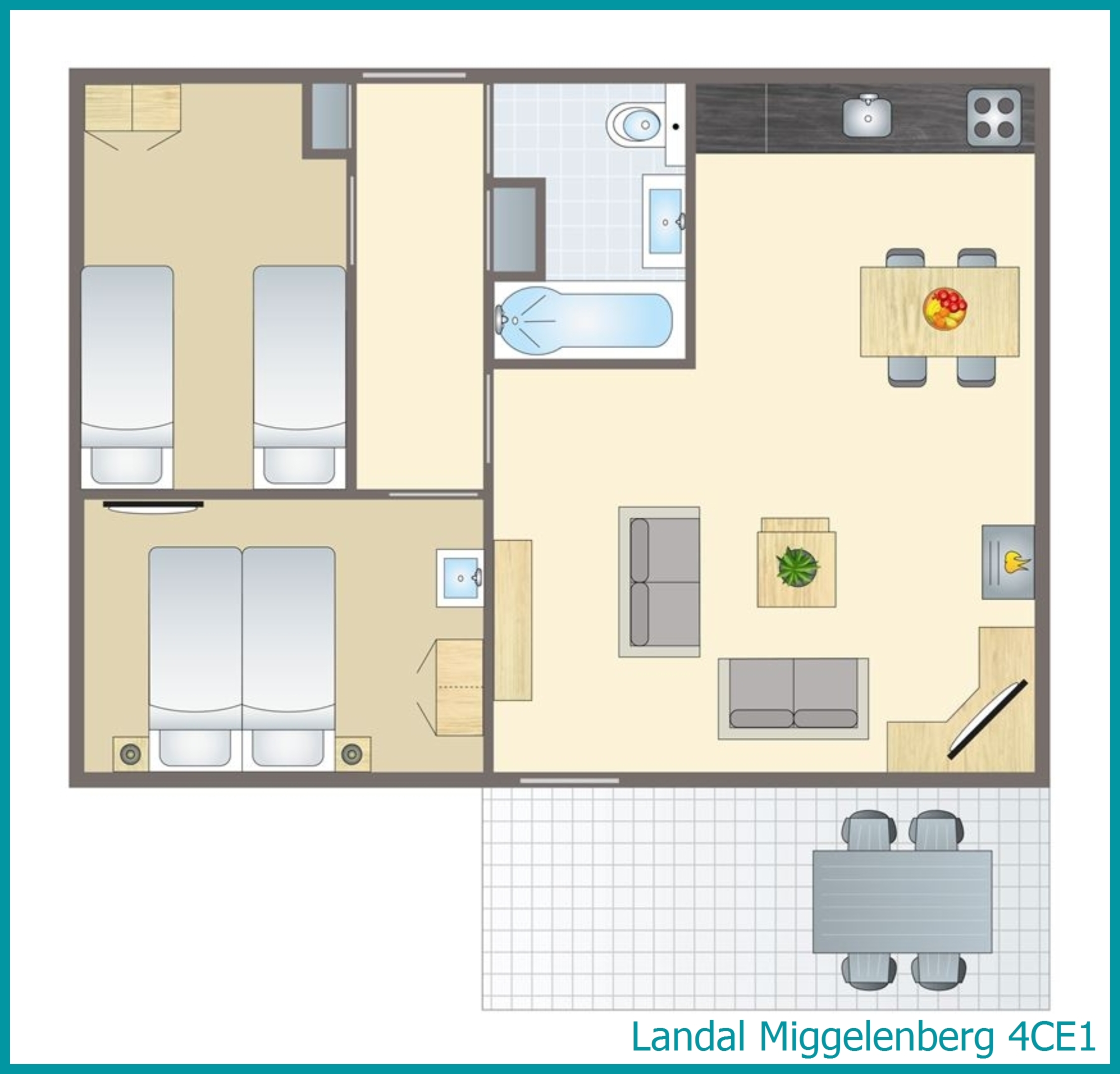 4-Personen-Ferienhaus 4CE1 in Miggelenberg