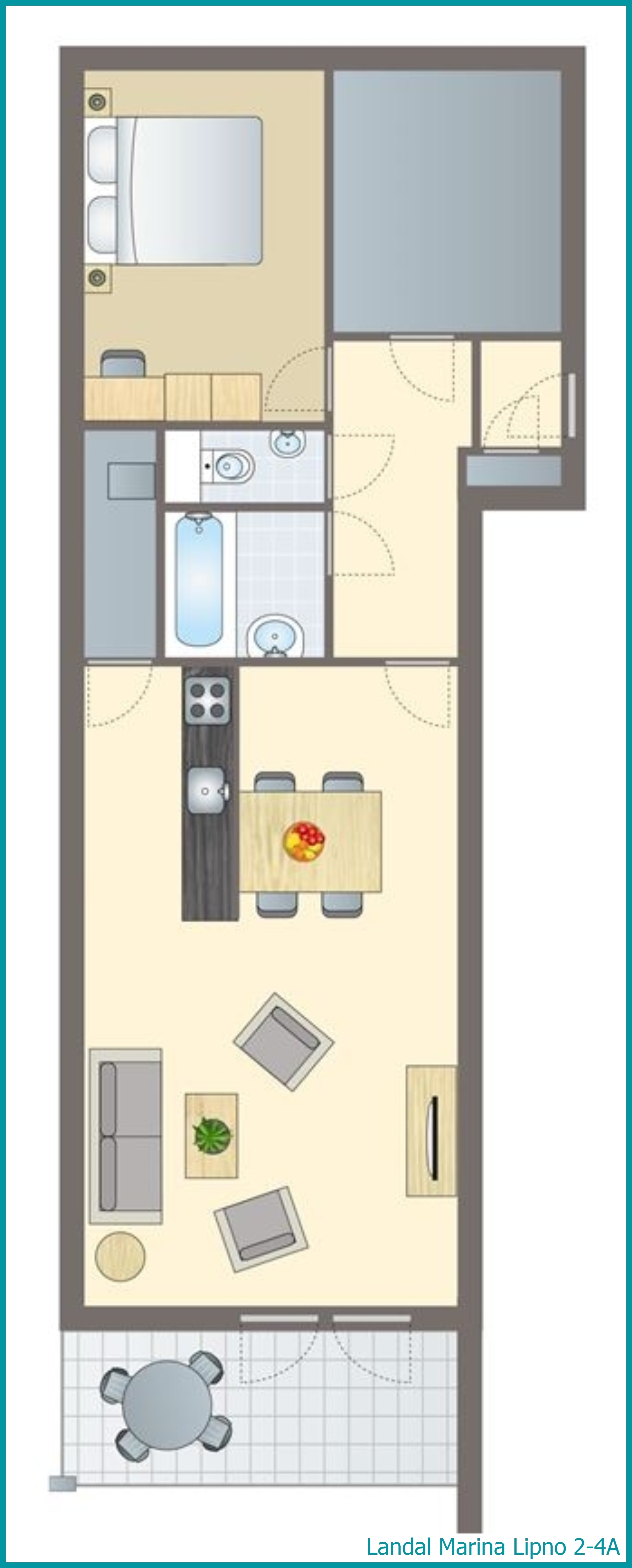 2-4-Personen-Ferienwohnung 2-4A in Marina Lipno