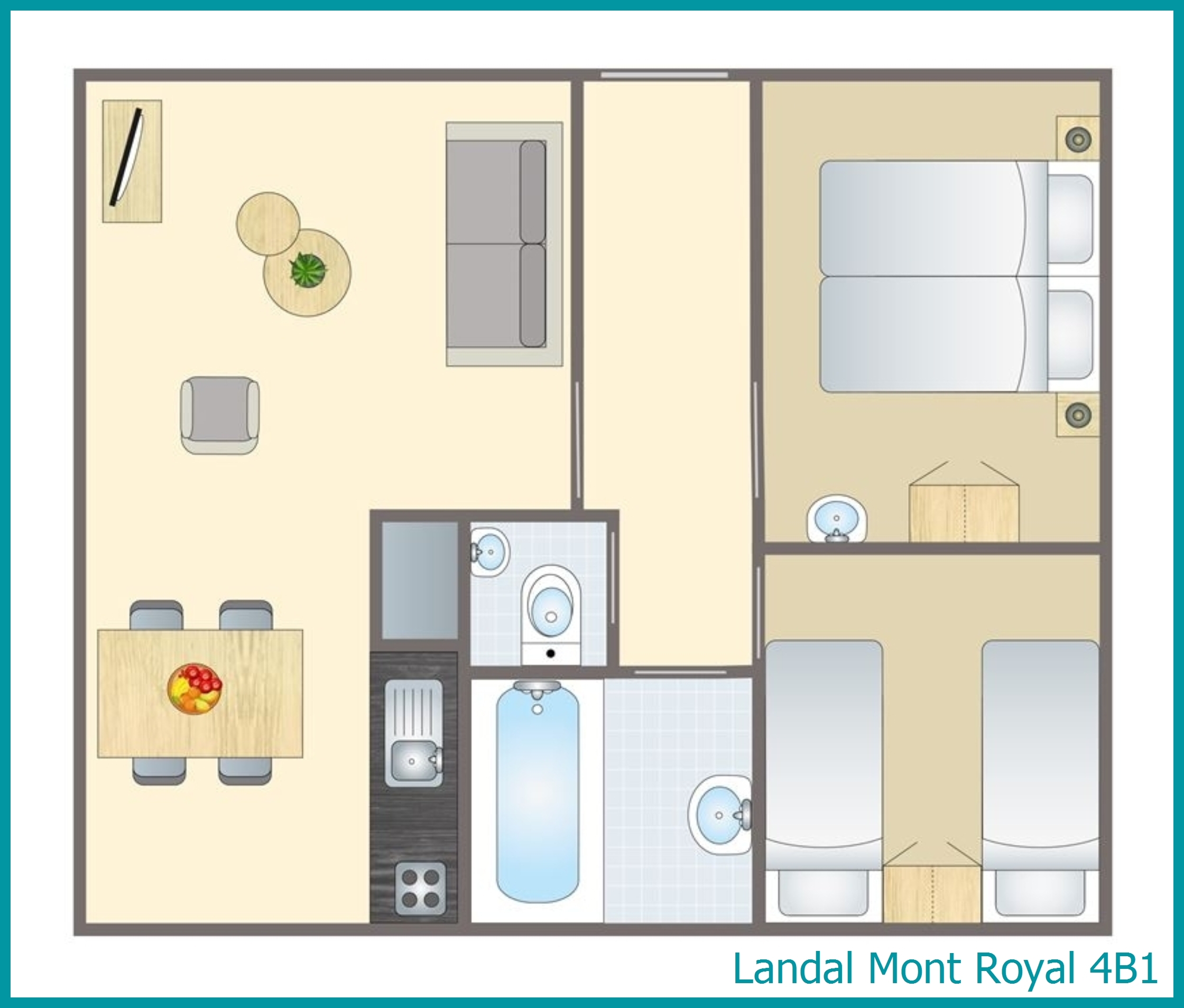 bungalow 4 personnes 4B1 à Mont Royal