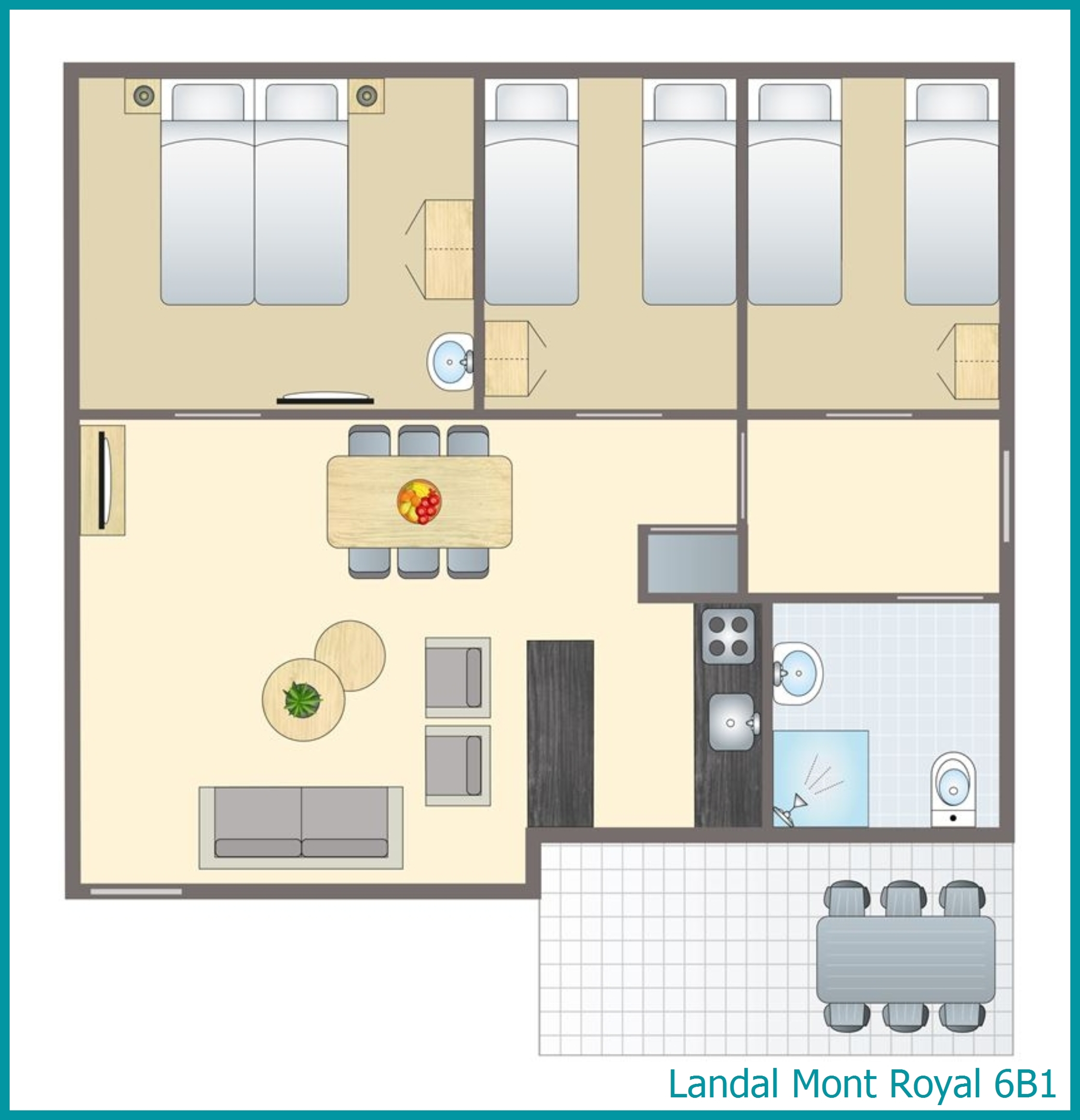 bungalow 6 personnes 6B1 à Mont Royal