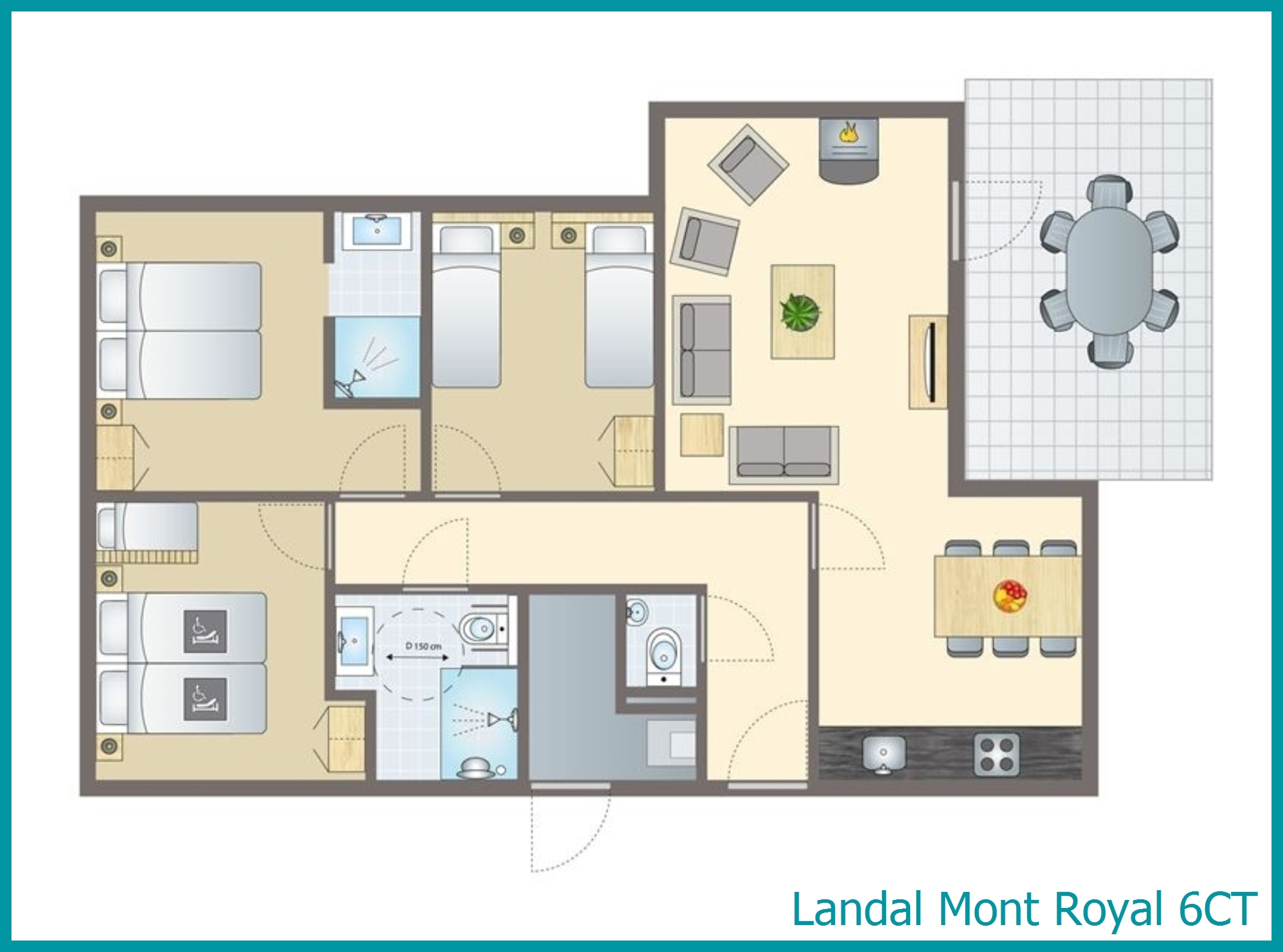 bungalow 6 personnes 6CT à Mont Royal