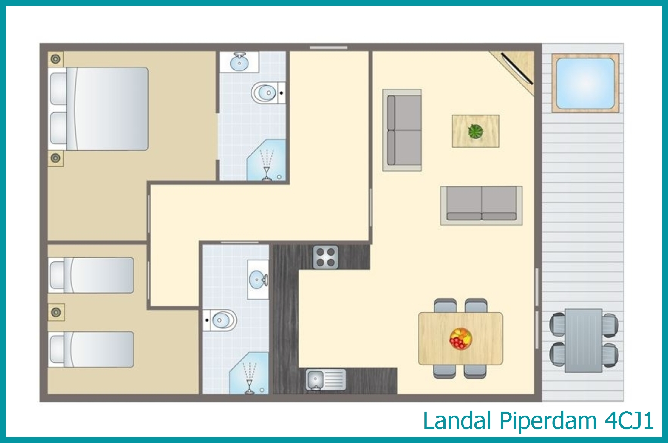 4-Personen-Chalet 4CJ1 in Piperdam
