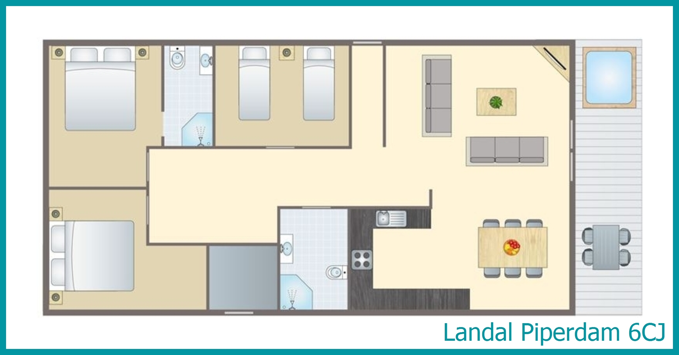 6-Personen-Chalet 6CJ in Piperdam