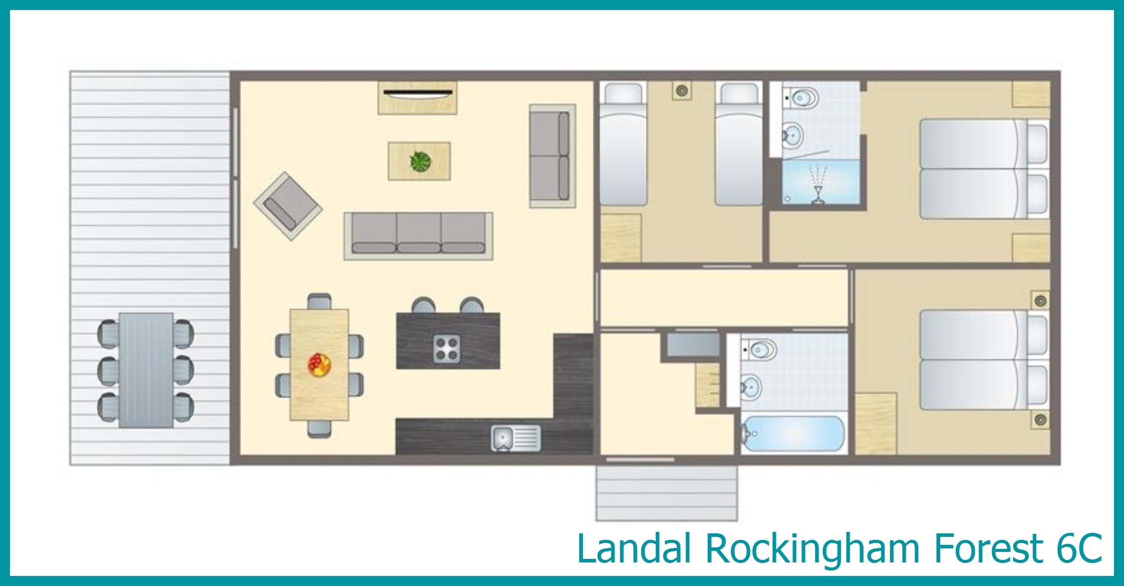 6-Personen-Chalet 6C in Rockingham Forest