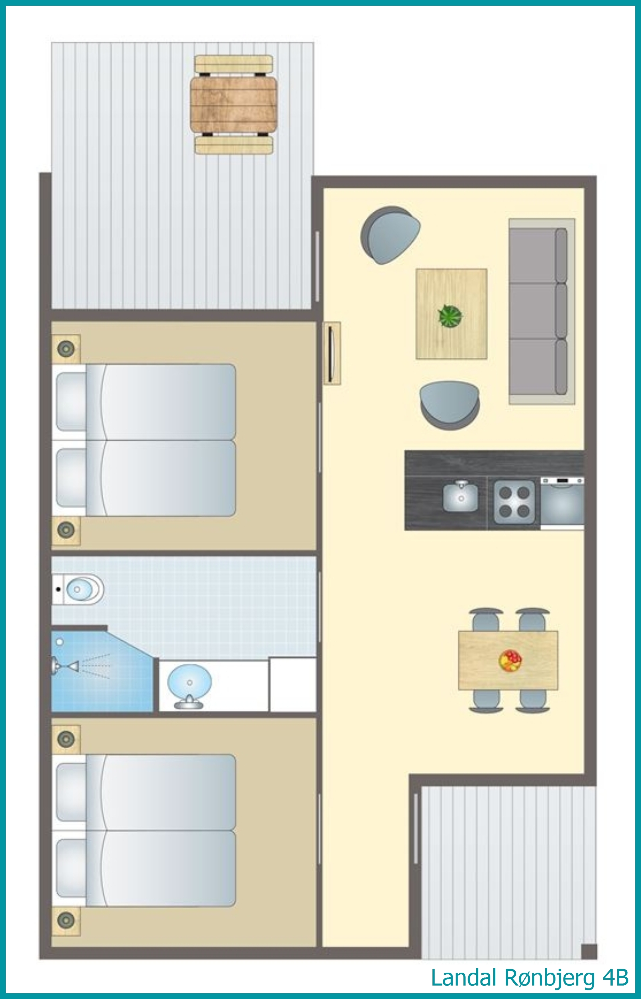 4-Personen-Ferienhaus 4B in Rønbjerg