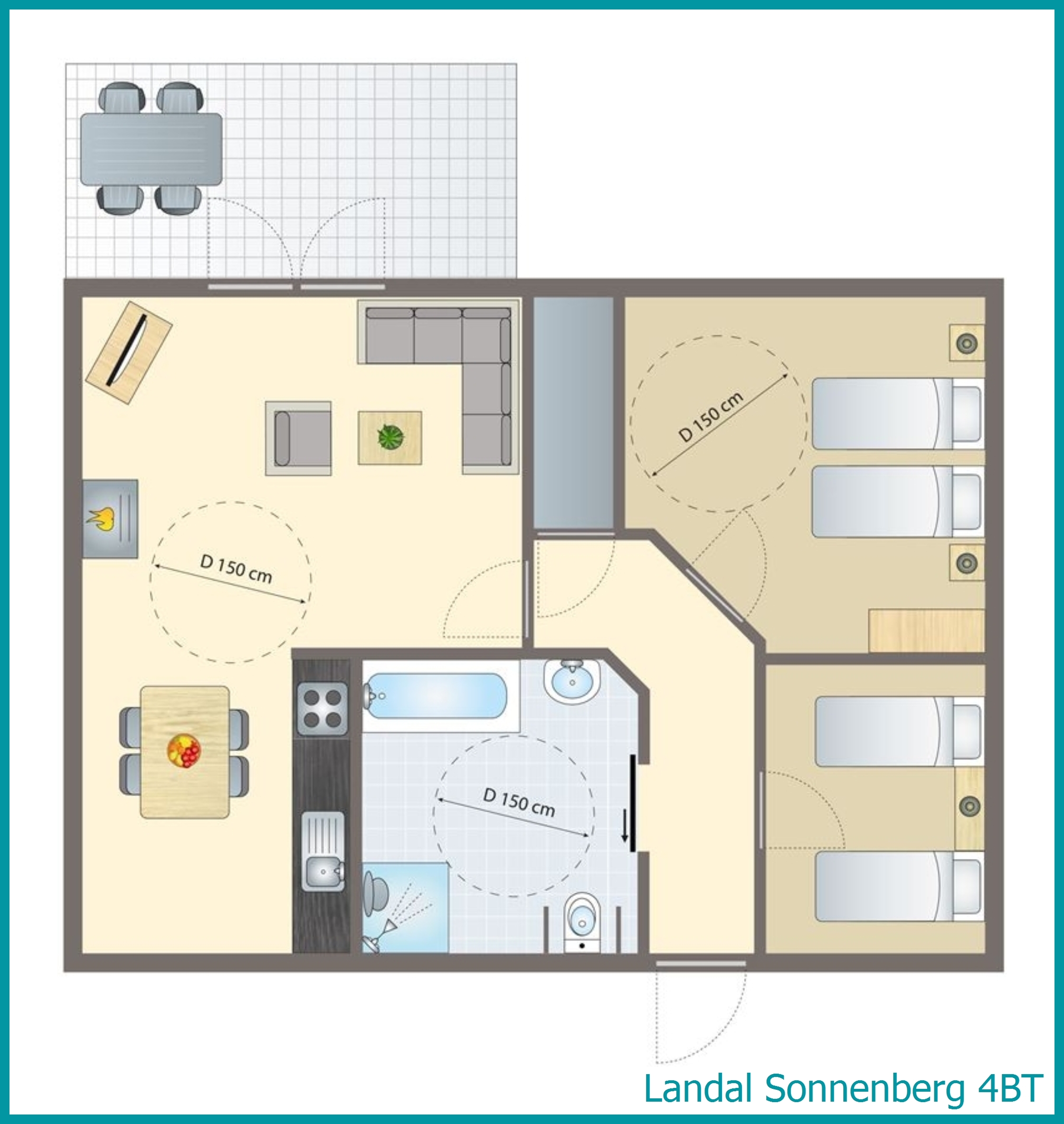 4-Personen-Ferienhaus 4BT in Sonnenberg