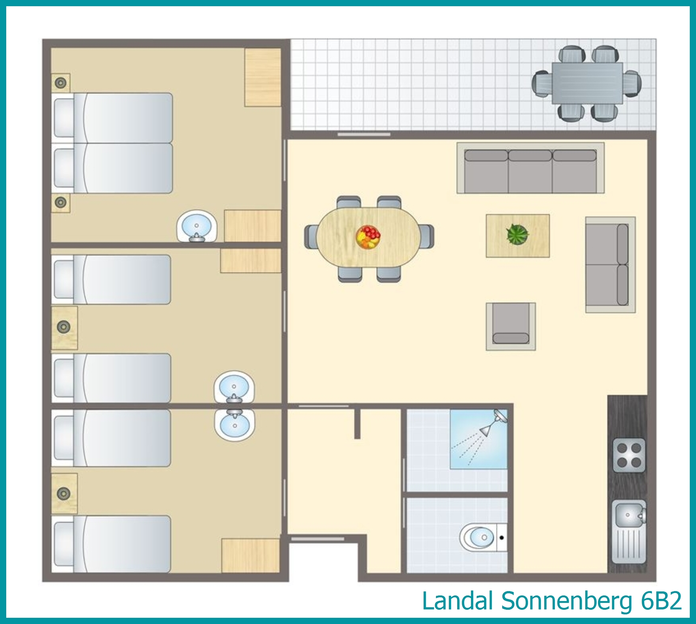 6-Personen-Ferienhaus 6B2 in Sonnenberg