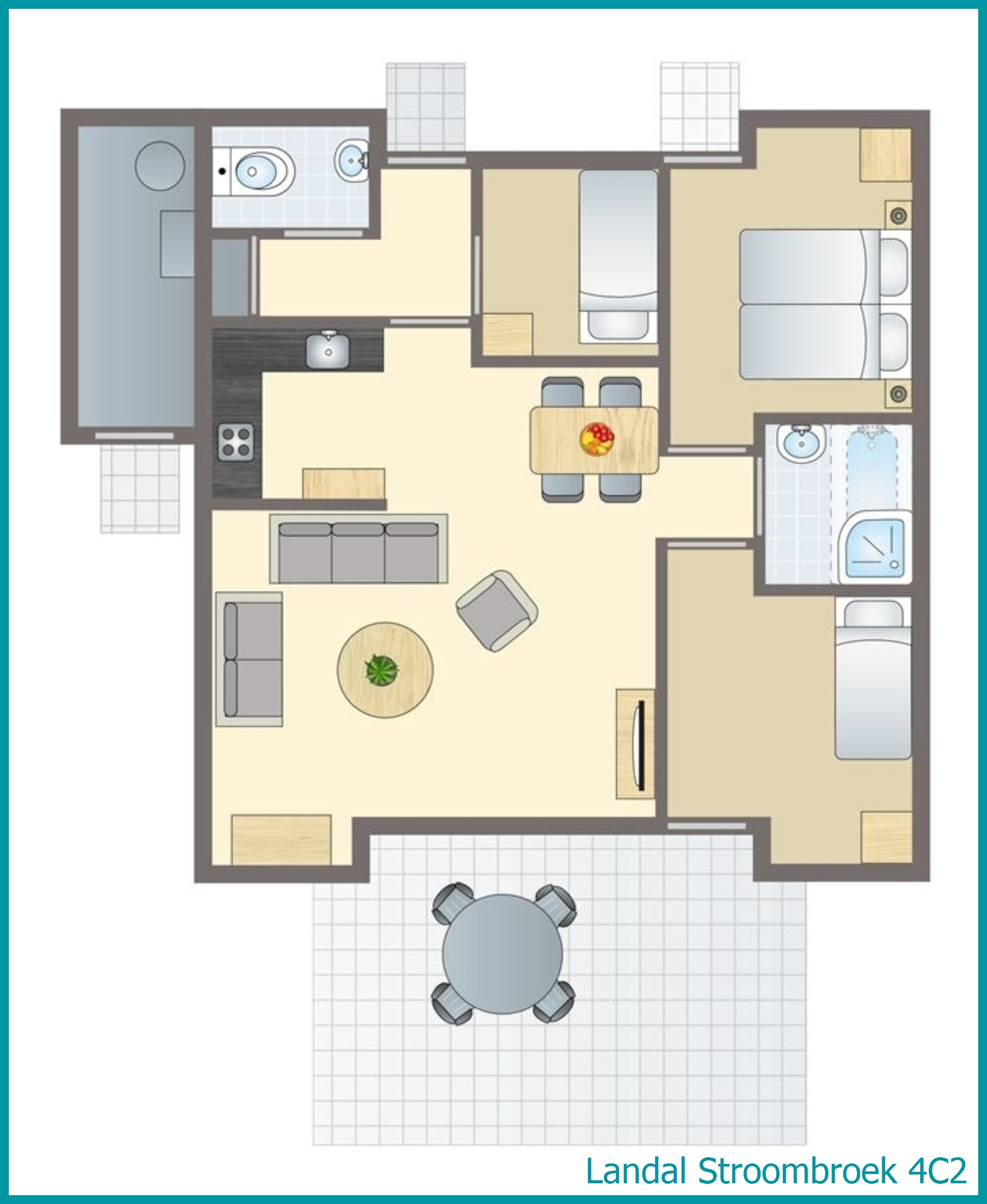 4-Personen-Ferienhaus 4C2 in Stroombroek