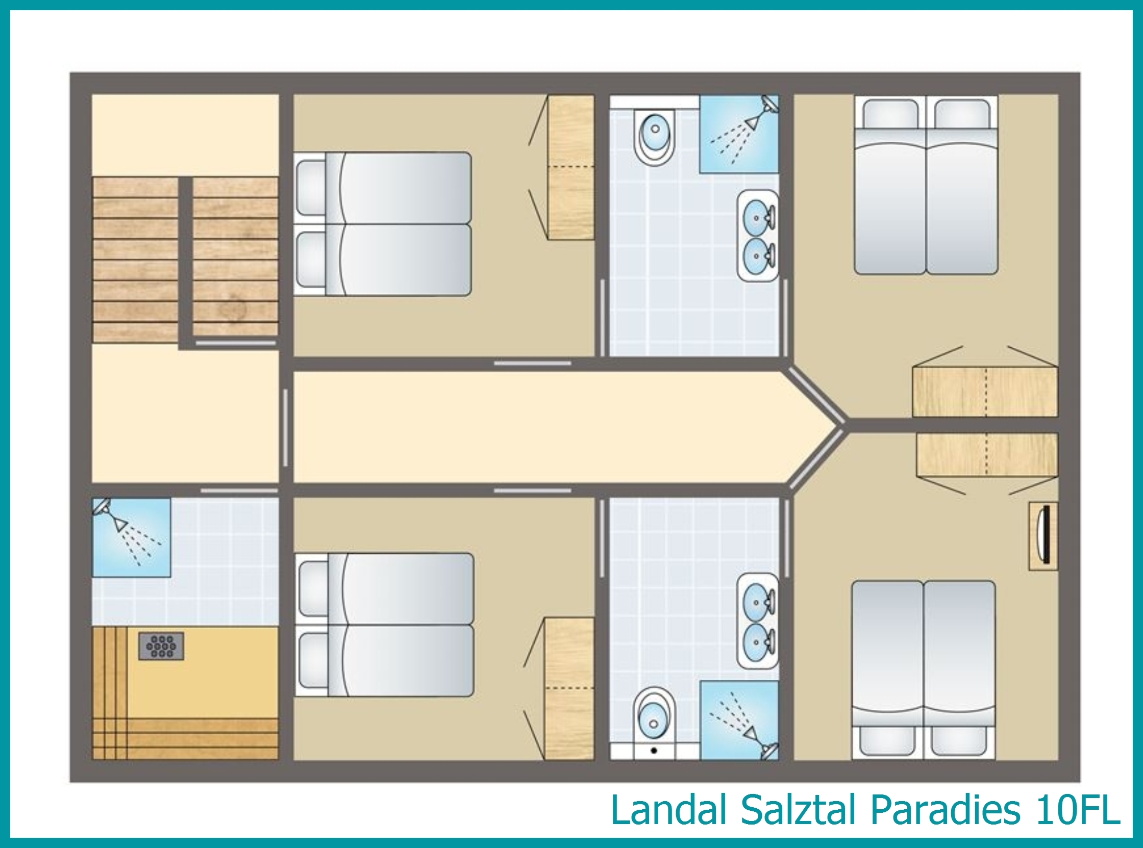 10-Personen-Ferienhaus 10FL in Salztal Paradies