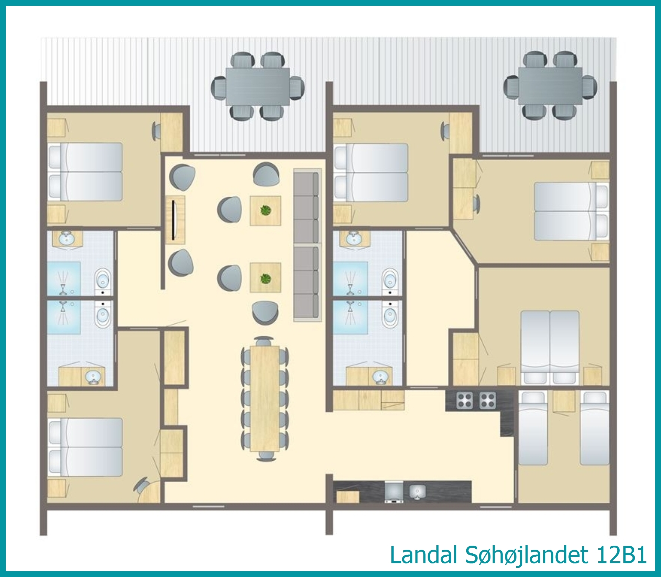 12-Personen-Ferienhaus 12B1 in Søhøjlandet