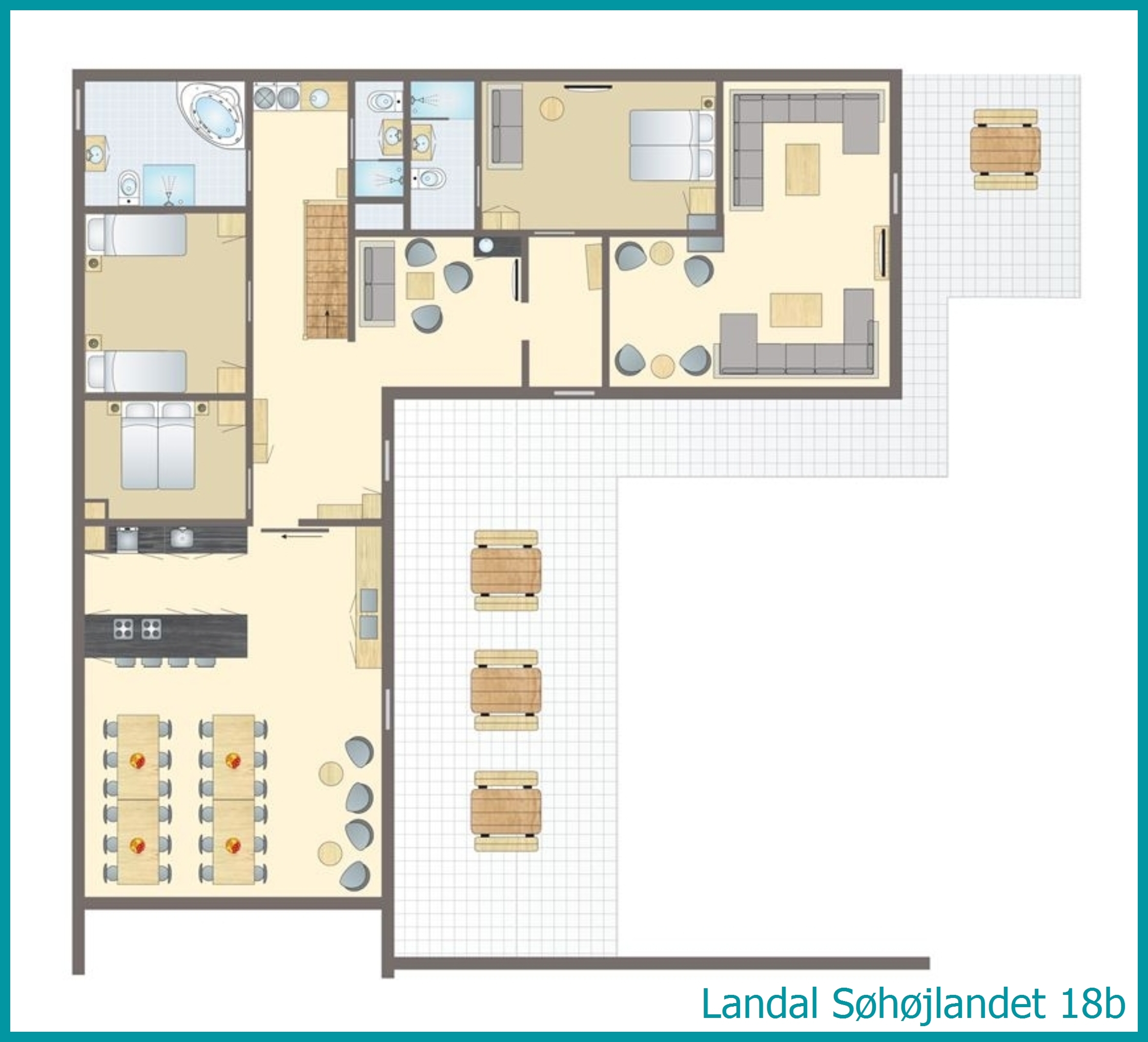 18-Personen-Ferienhaus 18b in Søhøjlandet