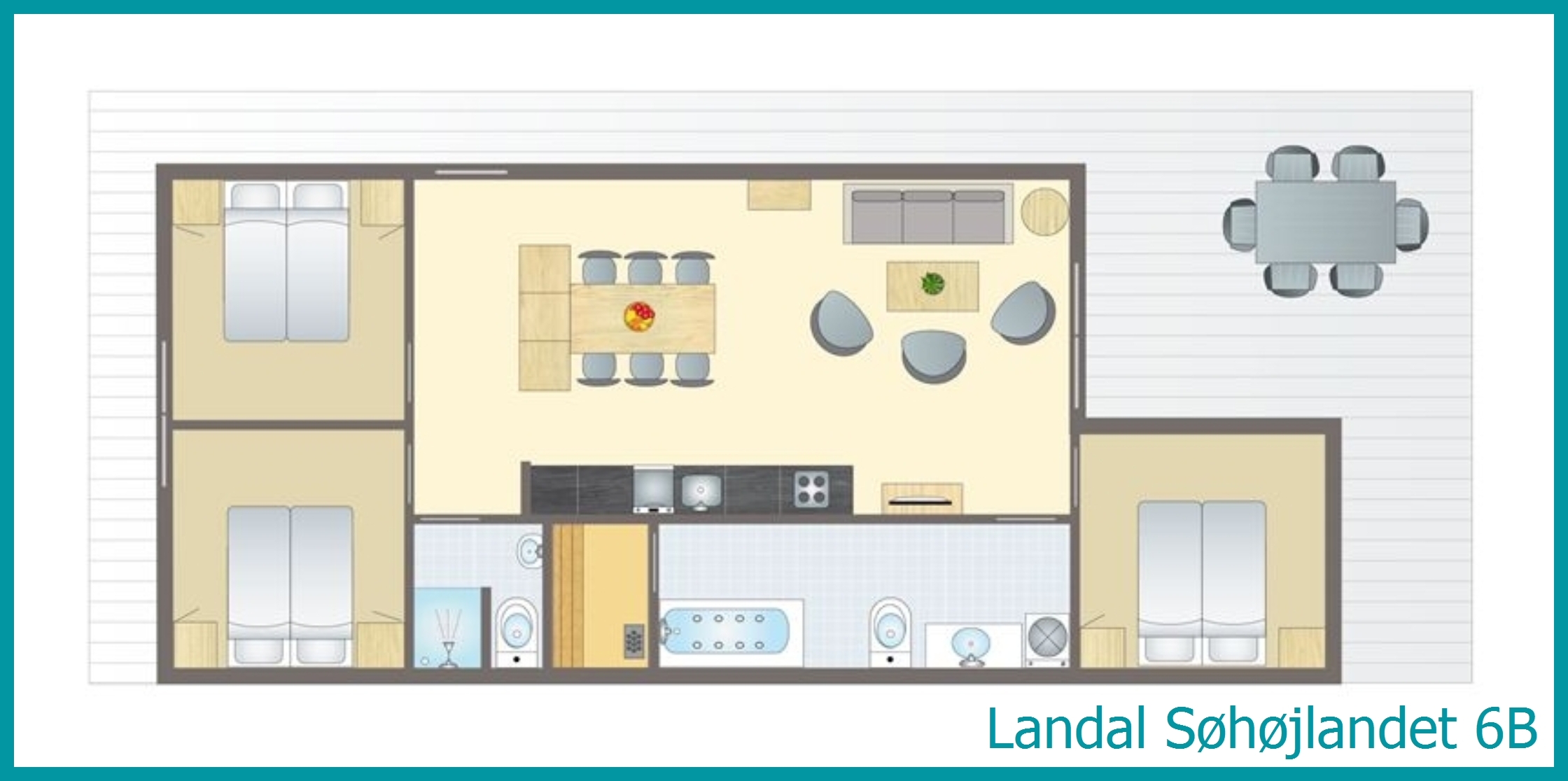 6-Personen-Ferienhaus 6B in Søhøjlandet