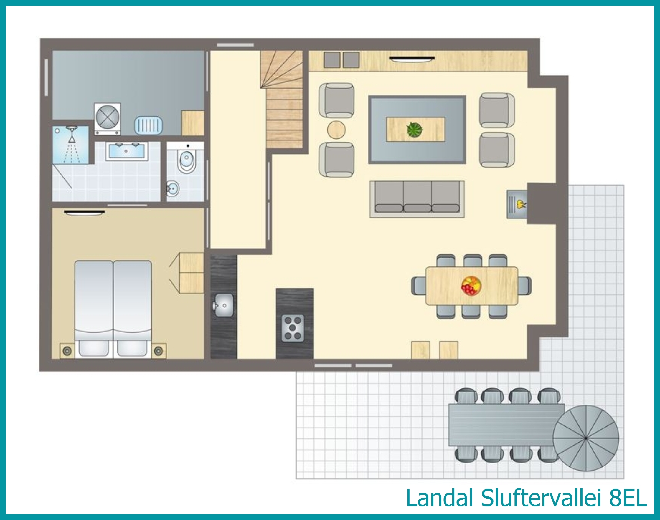 8-Personen-Ferienhaus 8EL in Sluftervallei